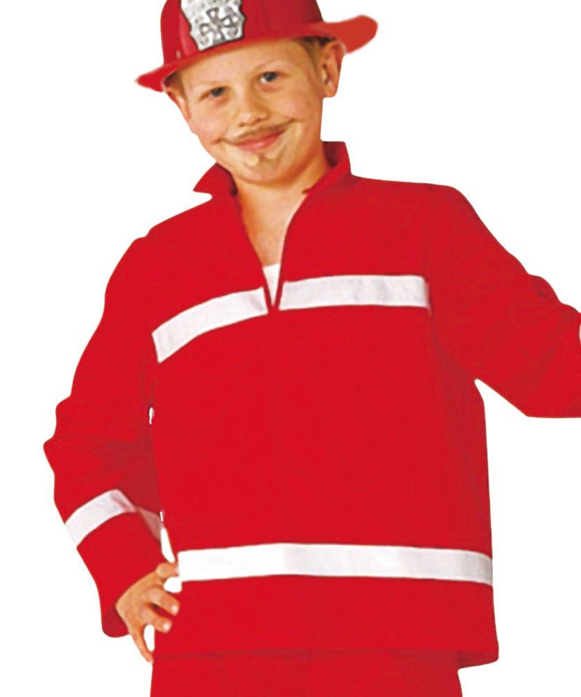 Karneval-Klamotten Kostüm Feuerwehrmann rot Jungen Feuerwehrkostüm 2 tlg., Kinderkostüm Komplettkostüm Karneval