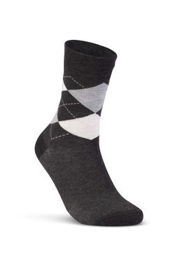 sockenkauf24 Basicsocken 6 oder 12 Paar Damen Socken Kariert Baumwolle (6-Paar, 35-38) Komfortbund Karomuster (E-800) WP