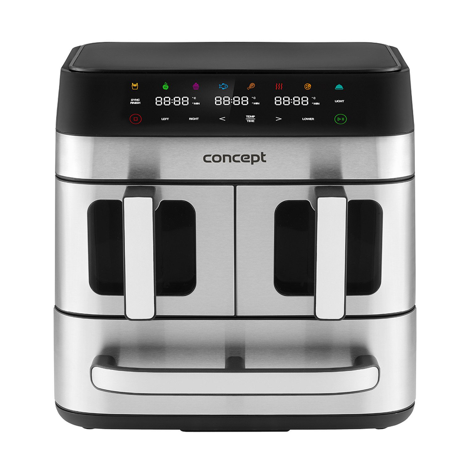 Concept Heißluftfritteuse, 2700 W, Synchronisiertes Garen, 8 voreingestellte Programme