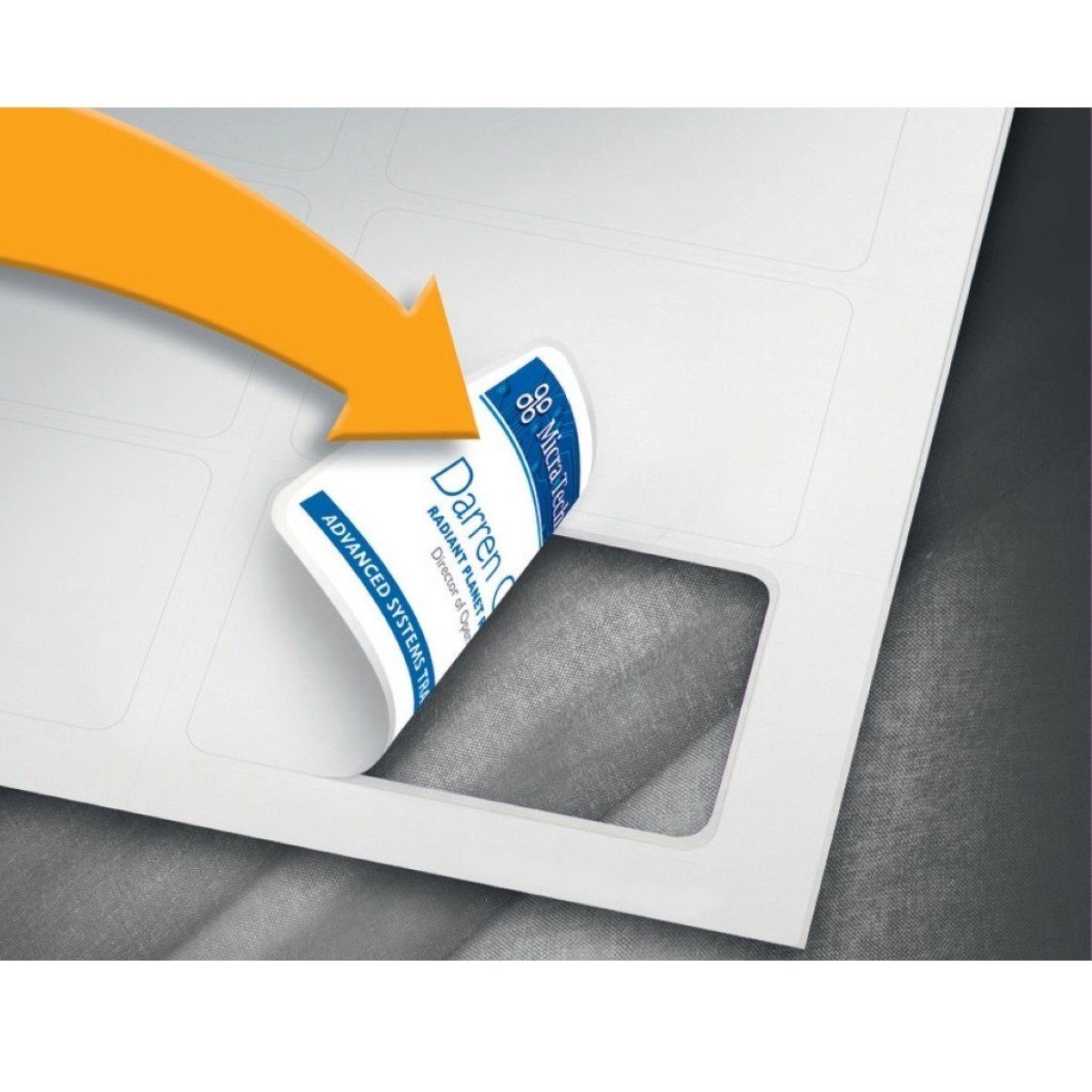 Avery Zweckform Etiketten 80x Namensschilder im Block Weiß Rahmen Blau/Grün, Namensschild Namens-Etikett Aufkleber Namens-Etiketten