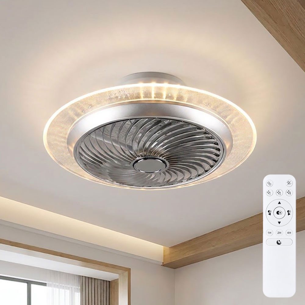 Reality Leuchten Deckenventilator, LED Decken Ventilator FERNBEDIENUNG Lampe dimmbar
