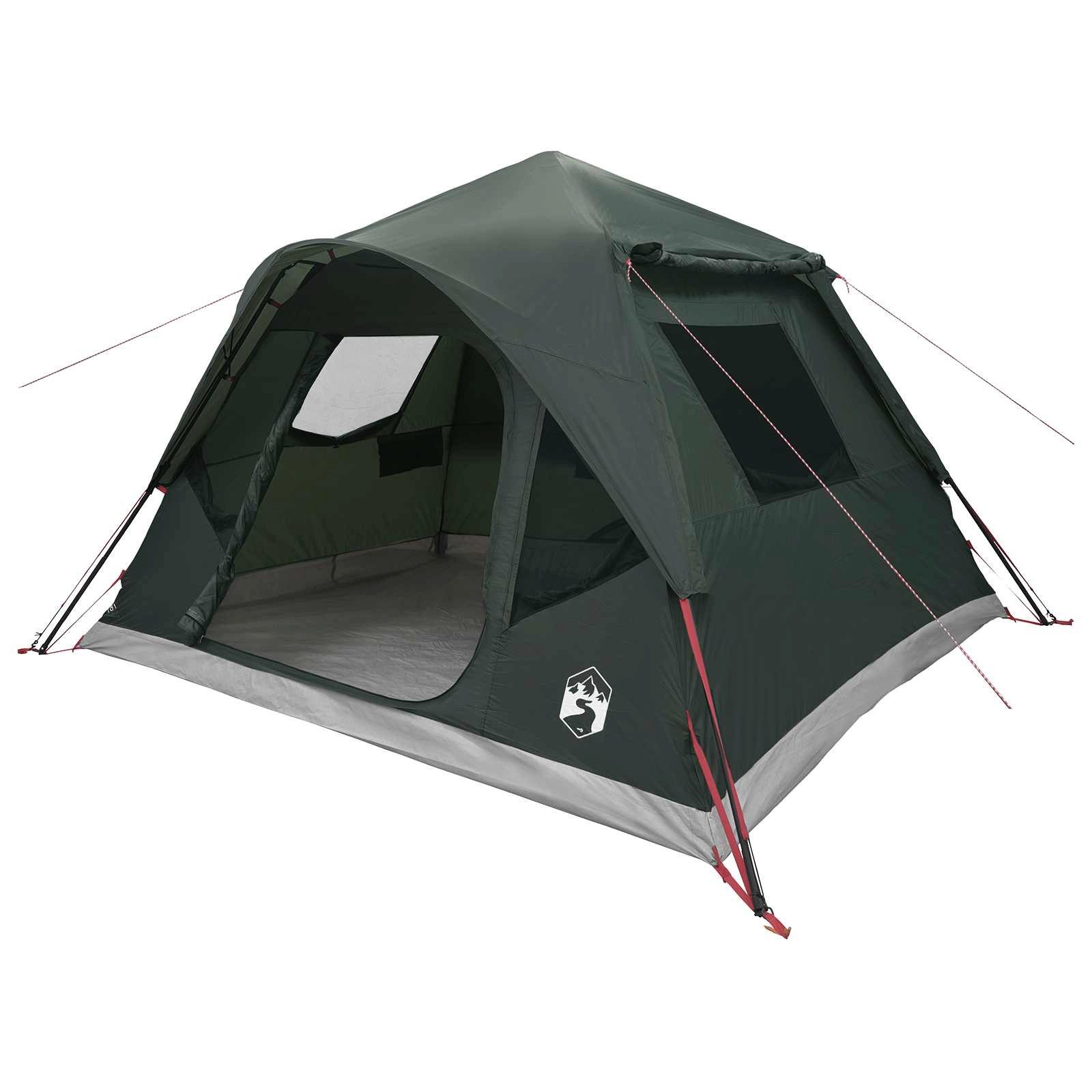 Kuppelzelt Sofort Zelt Olivegrün 305 x 275 x 190 cm Polyester und Stahl
