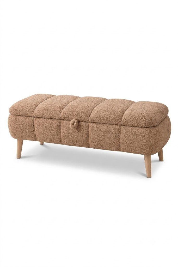 Skye Decor Polsterbank Snug Japandi (1-St), Gepolsterte Sitzbank in Teddy-Optik, mit Stauraum