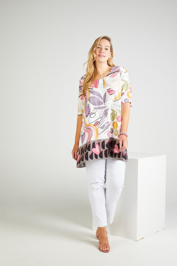 Mona Lisa Longtunika aus weich fließender Viskose günstig online kaufen