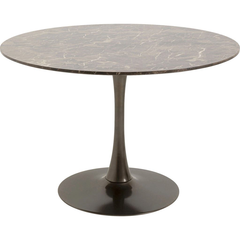 Kare Design Esstisch High Society, Mamor-Optik, Ø110cm