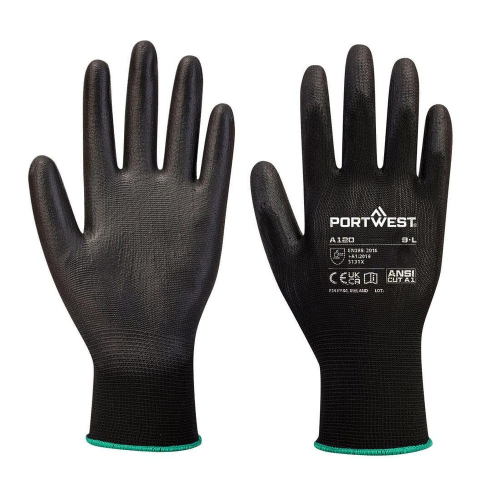 Portwest Arbeitshandschuhe Portwest PU-beschichteter Handschuh A120 Grau