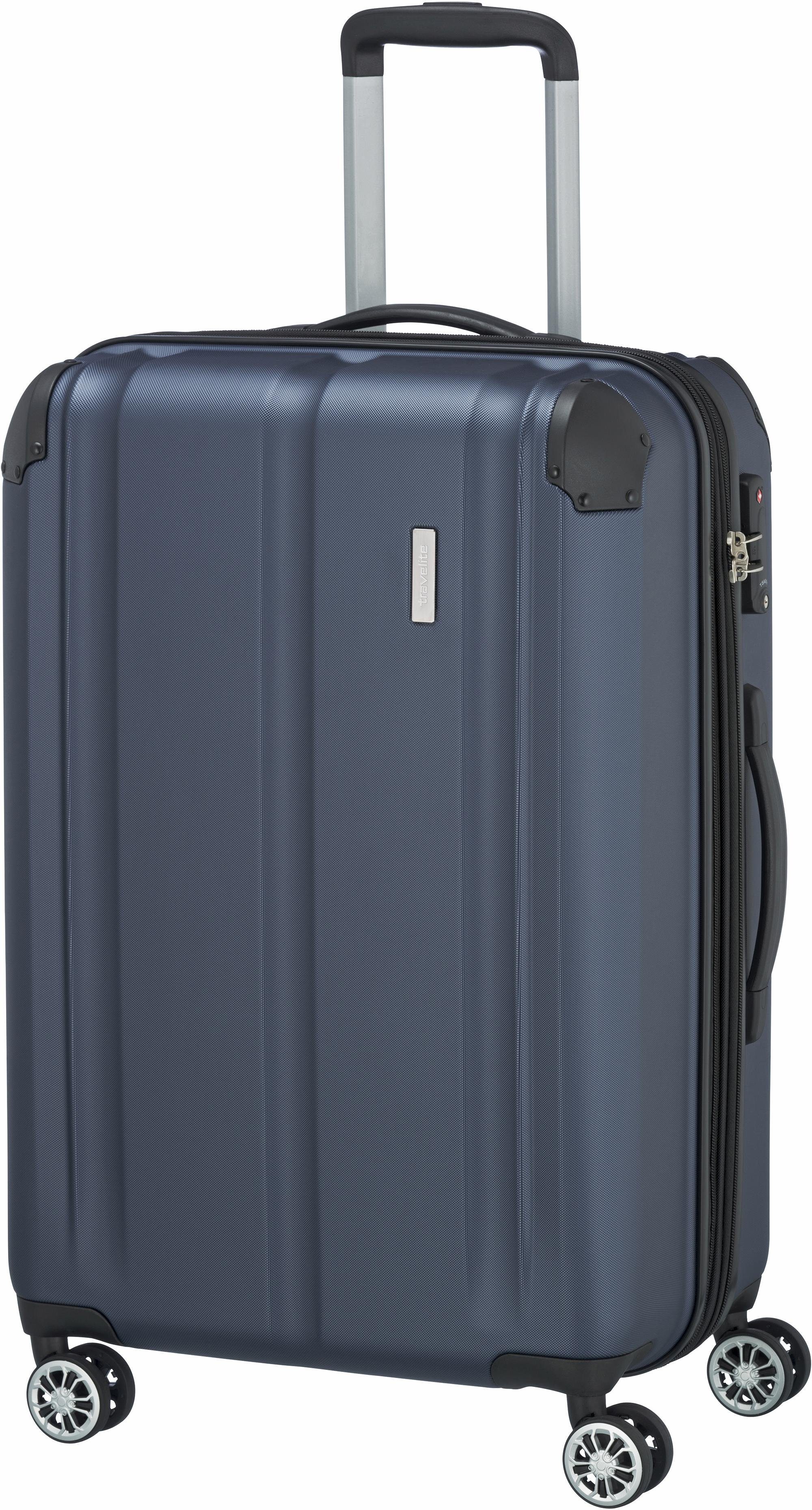 travelite Hartschalen-Trolley CITY Reisekoffer Hartschale, 4 Rollen, mit TSA-Schloss, robustes ABS Reisegepäck