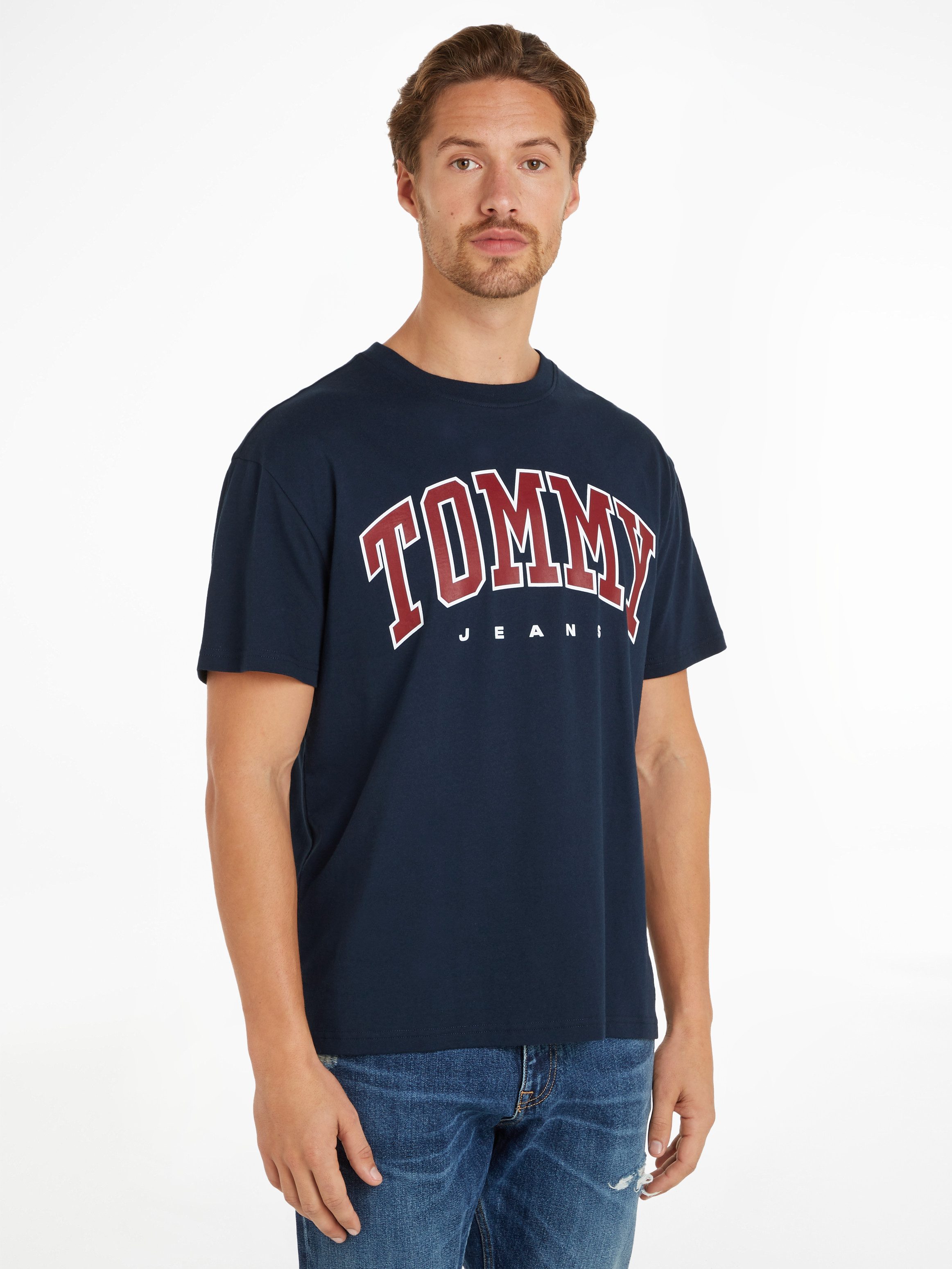 Tommy Jeans Plus T-Shirt TJM REG ARCH VARSITY TEE EXT Große Größen