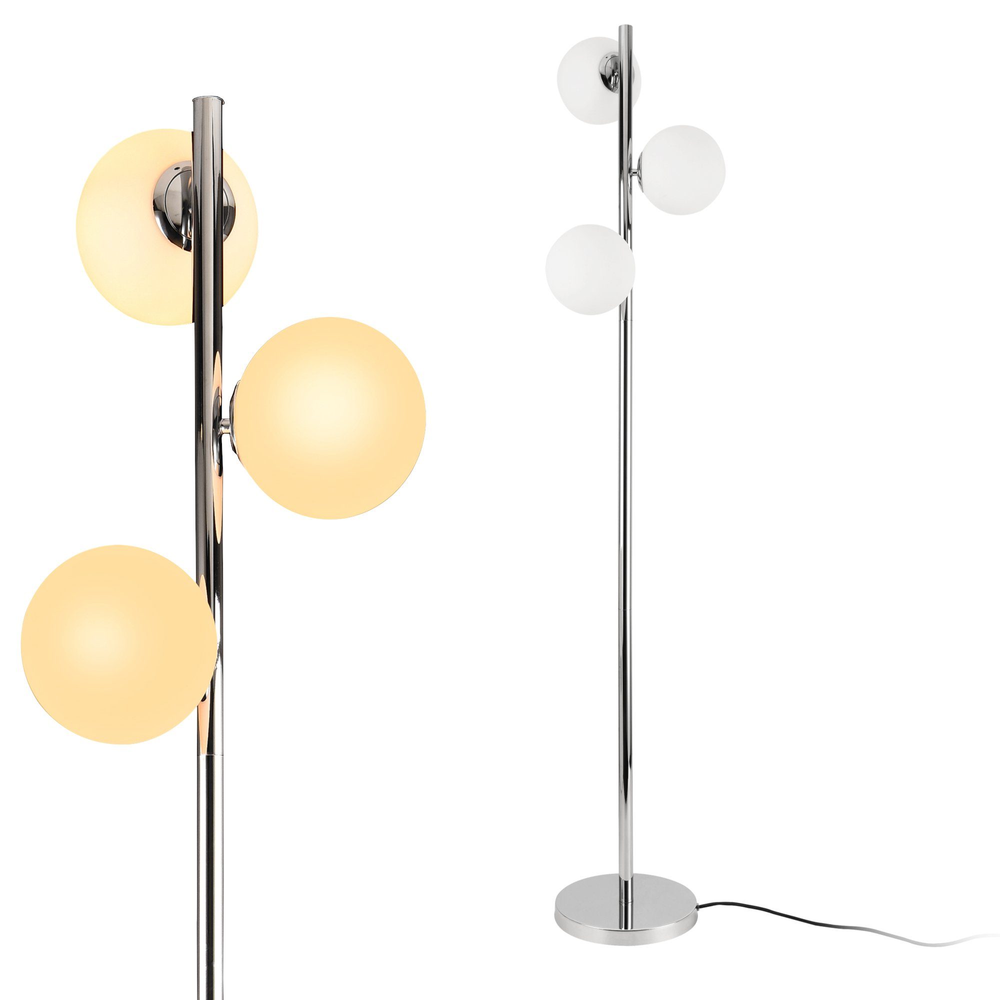 lux.pro Stehlampe, ohne Leuchtmittel, Stylische Stehleuchte »Gent« - 3-flammig