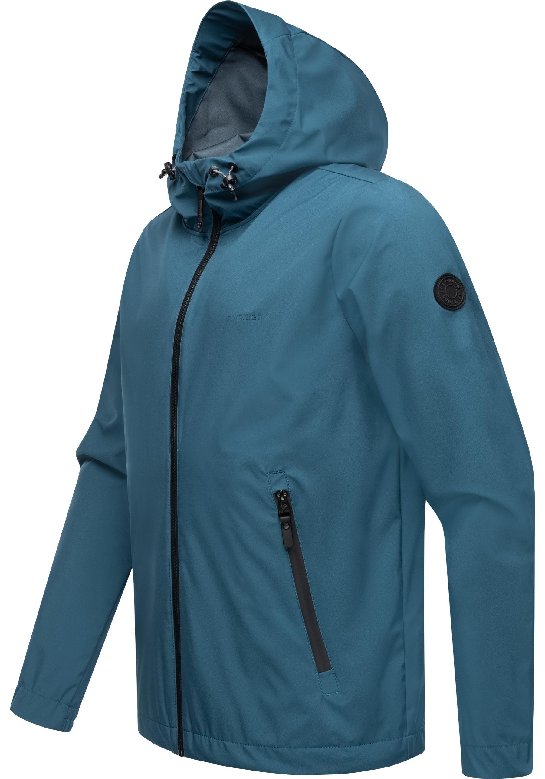 Ragwear Softshelljacke Shellwie Wasserdichte Herren Übergangsjacke mit Kapuze