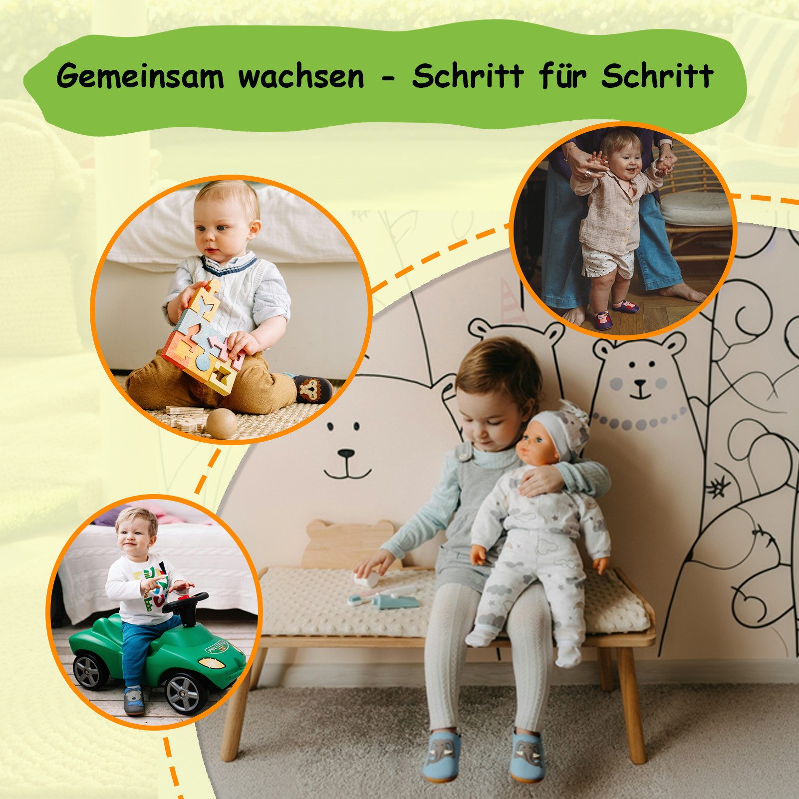 Sayoyo Weiche Leder Krabbelschuhe Lauflernschuhe Hausschuhe Lederpuschen Lauflernschuh (100% Leder)