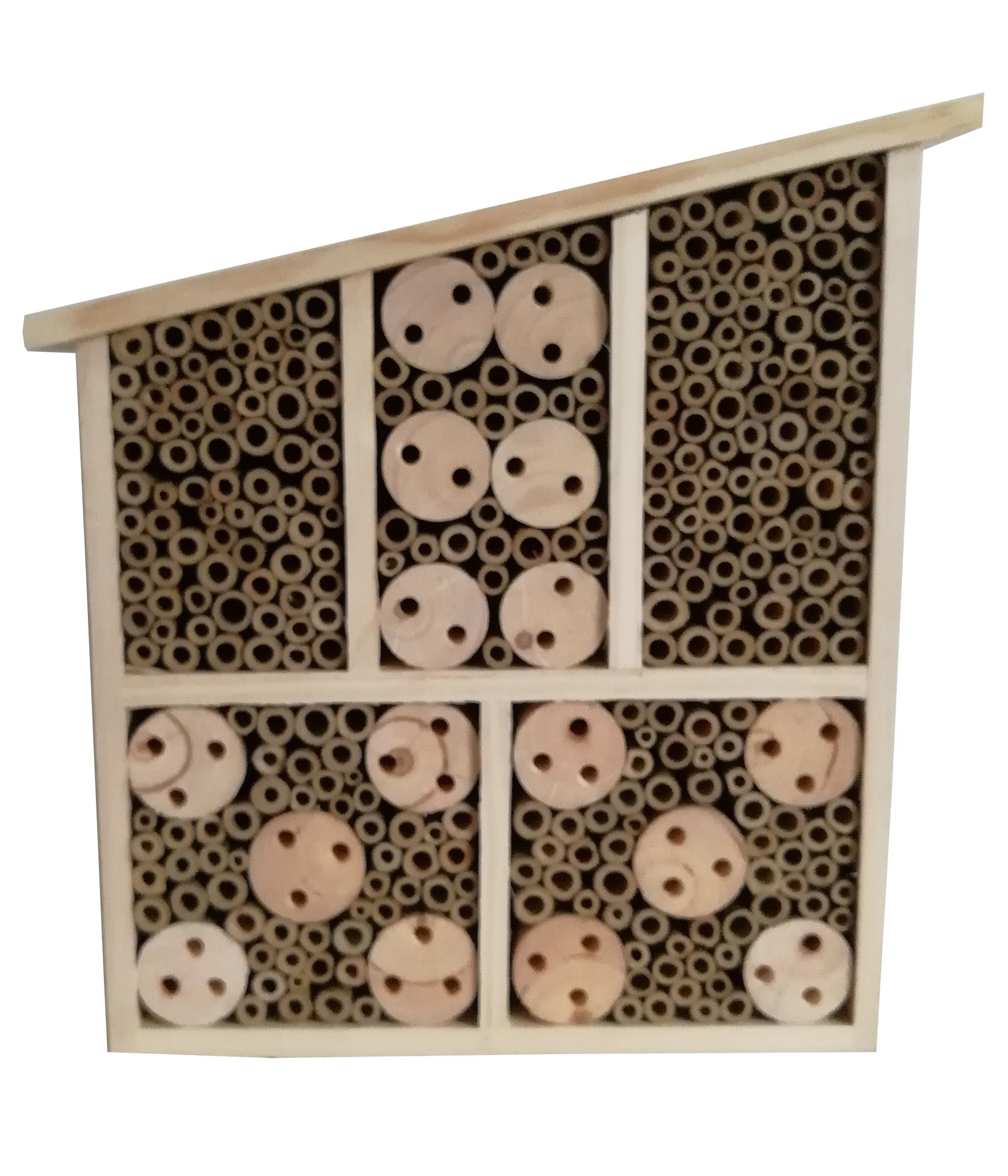 Dehner Nistkasten Natura Insektenhotel Osmia, 32 x 9 x 30 cm, Holz, Schutz und Nistmöglichkeit für Wildbienen im eigenen Garten