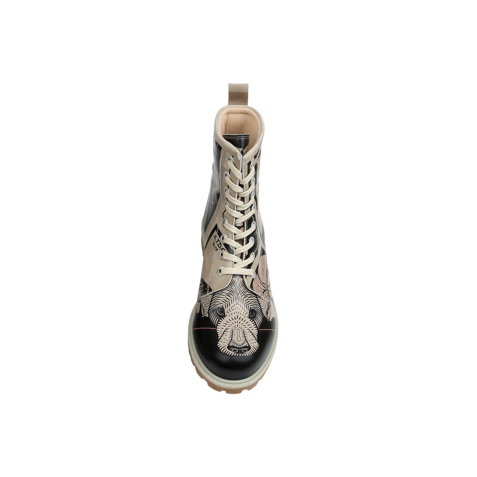 DOGO Long Boots Schnürstiefel Bad Boy Damen Stiefeletten, Longe Schnürboots Handgefertigt
