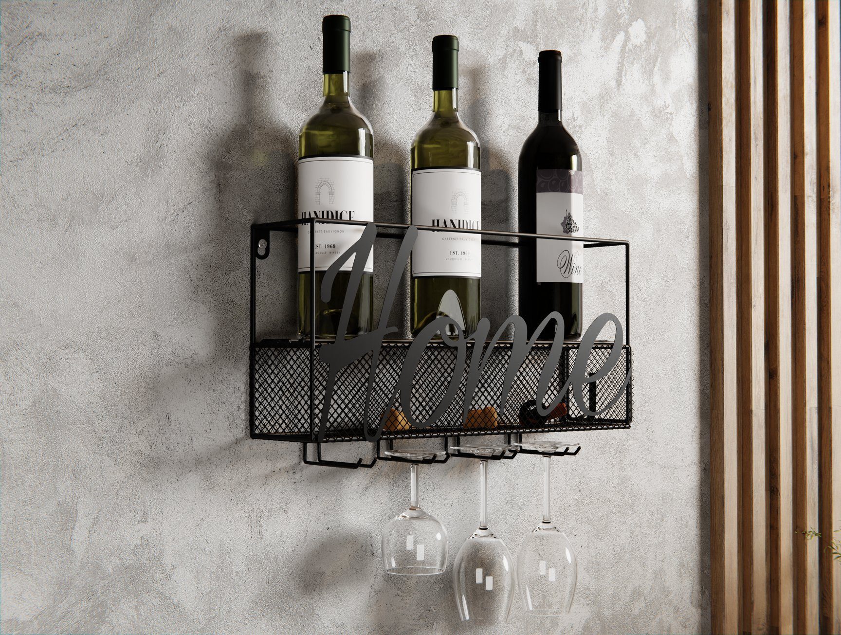 Weinregal Weinregal aus Metall, Flaschenregal, Regale, Flaschenhalter LOFT 1-5