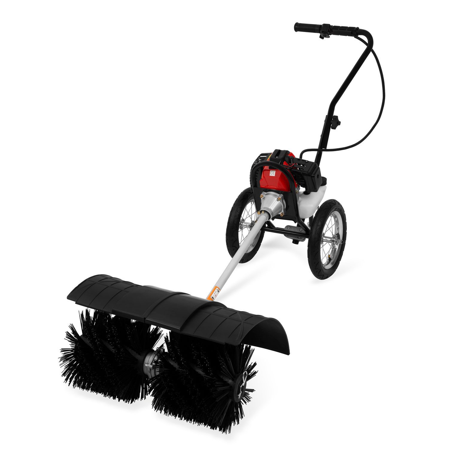 EBERTH Benzin-Kehrmaschine Kehrmaschine Benzin 3PS mit Räder, 60cm Kehrbreite