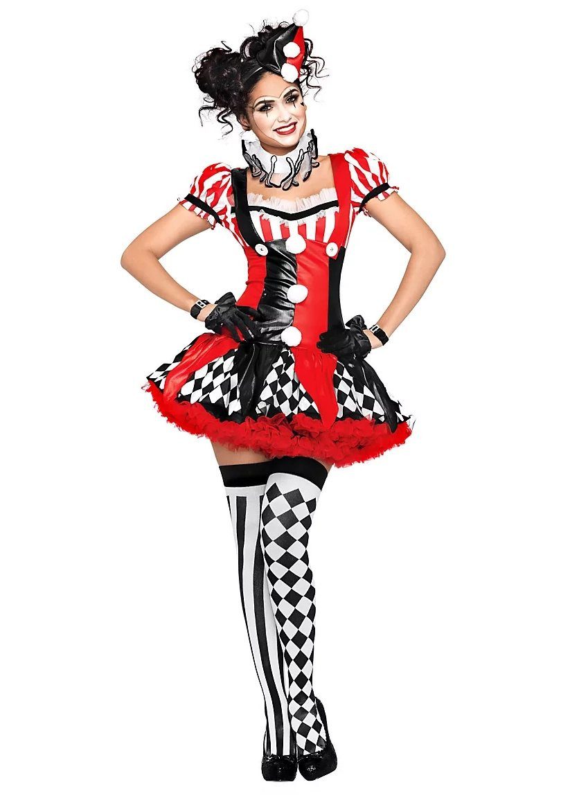 Leg Avenue Overknees Pantomime Kostüm Strümpfe Damen Karneval Fasching Verspieltes Accessoire für Euer Pantomime und Harlekin Kostüm