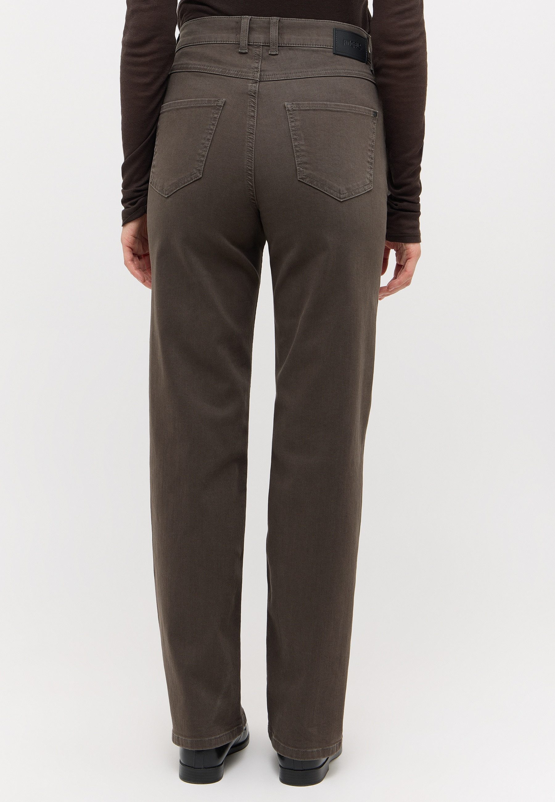 ANGELS Stretch-Jeans weite Passform, aus Baumwollmischung, mit Metallreißverschluss