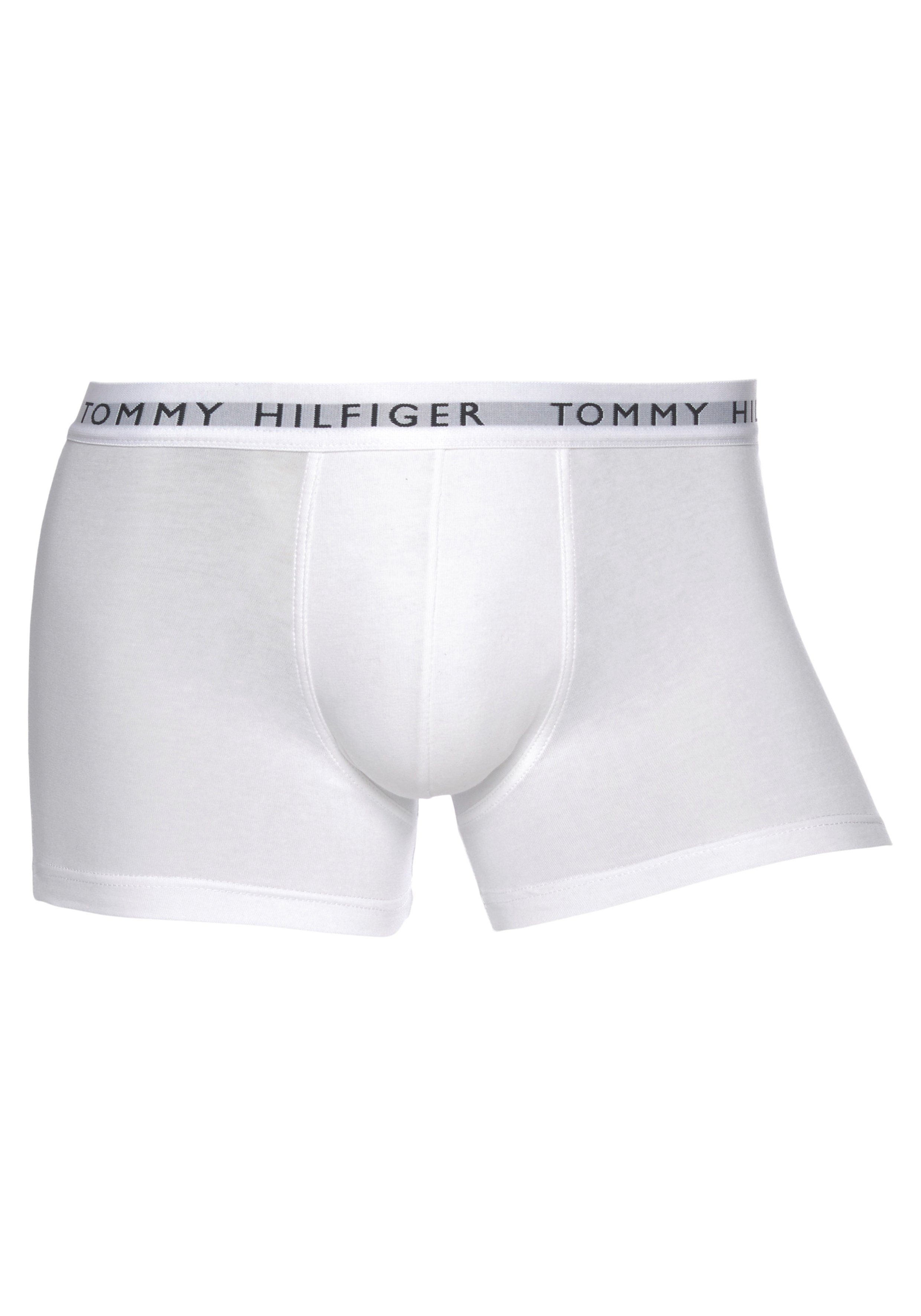 Tommy Hilfiger Logo 3er-Pack) Grey/White/Black (Packung, Boxer Underwear mit Webbund White/Heather 3-St
