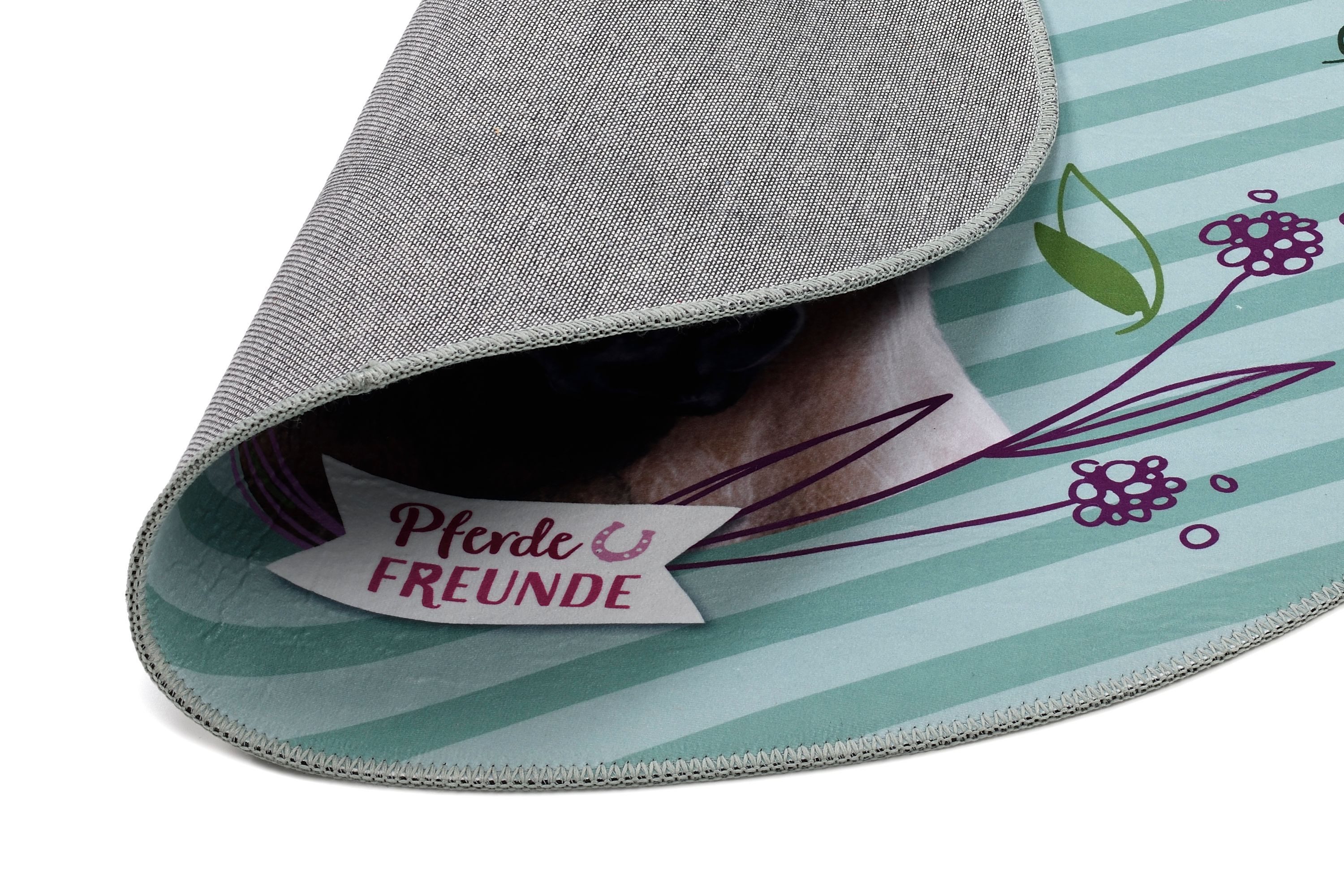 Pferdefreunde Kinderteppich Pferdefreunde grün rund, rund, Höhe: 6 mm