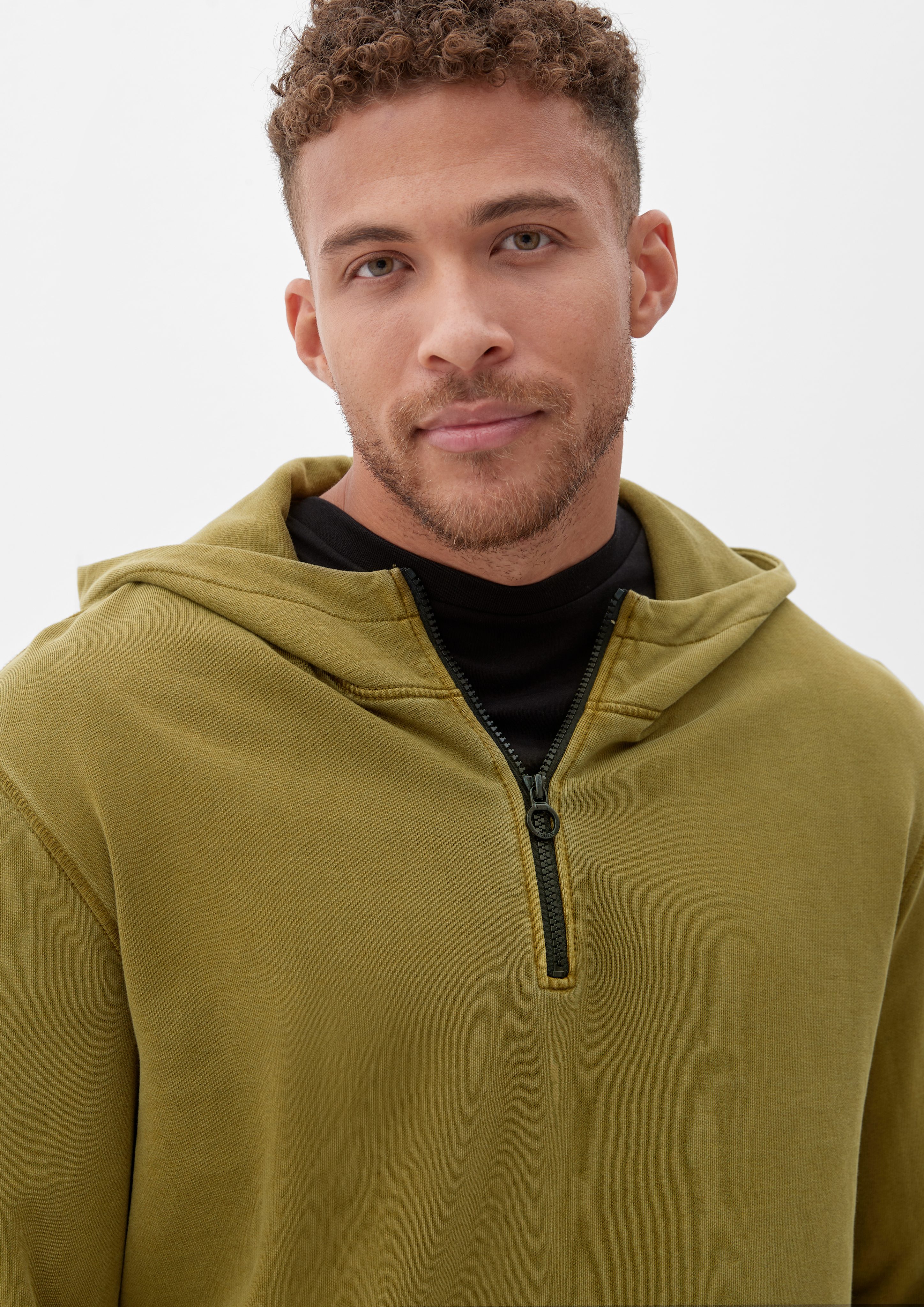 s.Oliver Sweatshirt Sweatshirt mit Kapuze guacamole Garment Dye