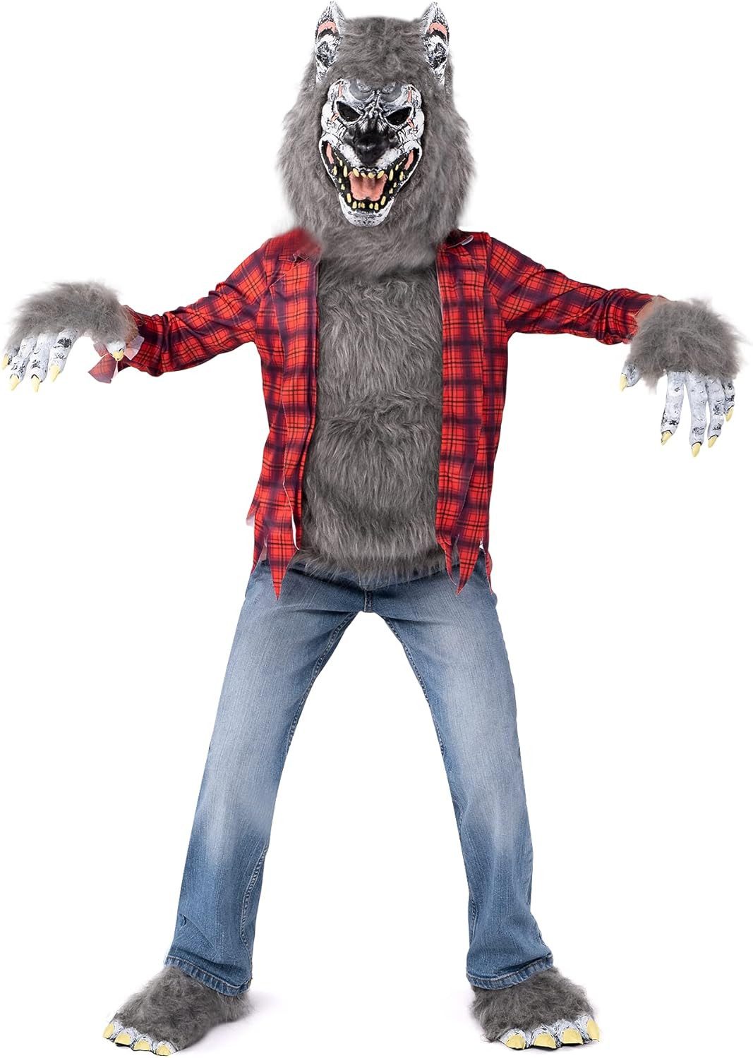 Spooktacular Creations Kostüm Spooktacular Creations Werwolf Kostüm, Maske & Handschuhe