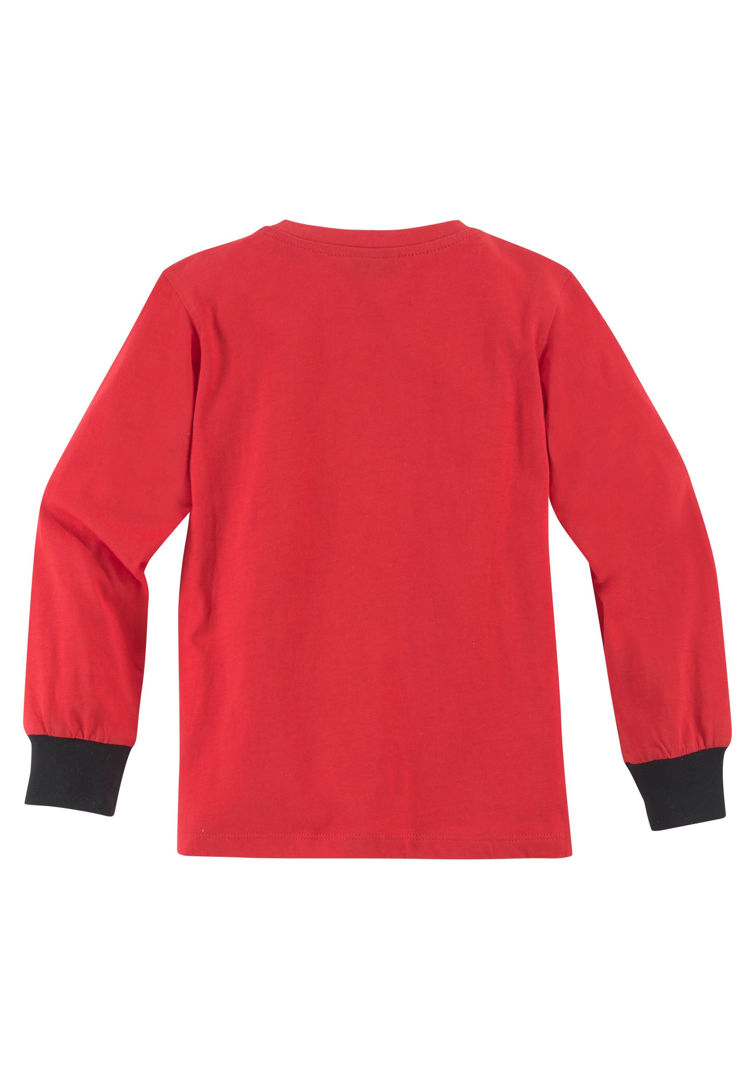 KIDSWORLD Langarmshirt FEUERWEHR Langarm, Basic-Passform, bedruckt, Rundhalsausschnitt