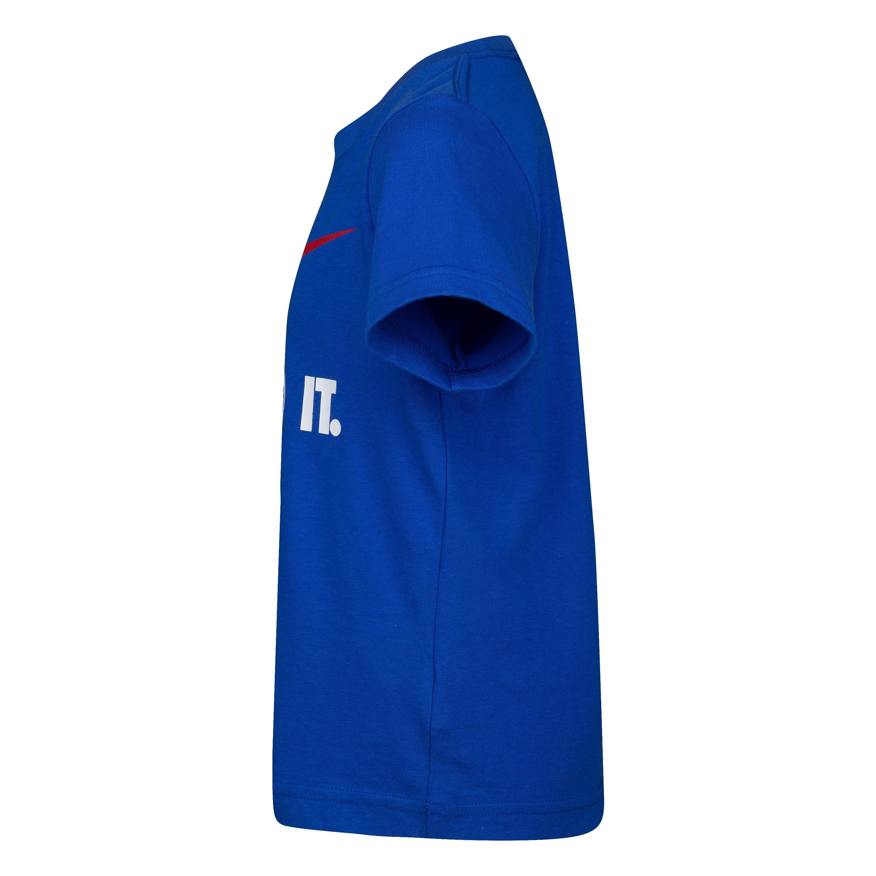 Nike Sportswear T-Shirt NKB blau Kinder TEE SWOOSH für - -Sleeve JDI Short
