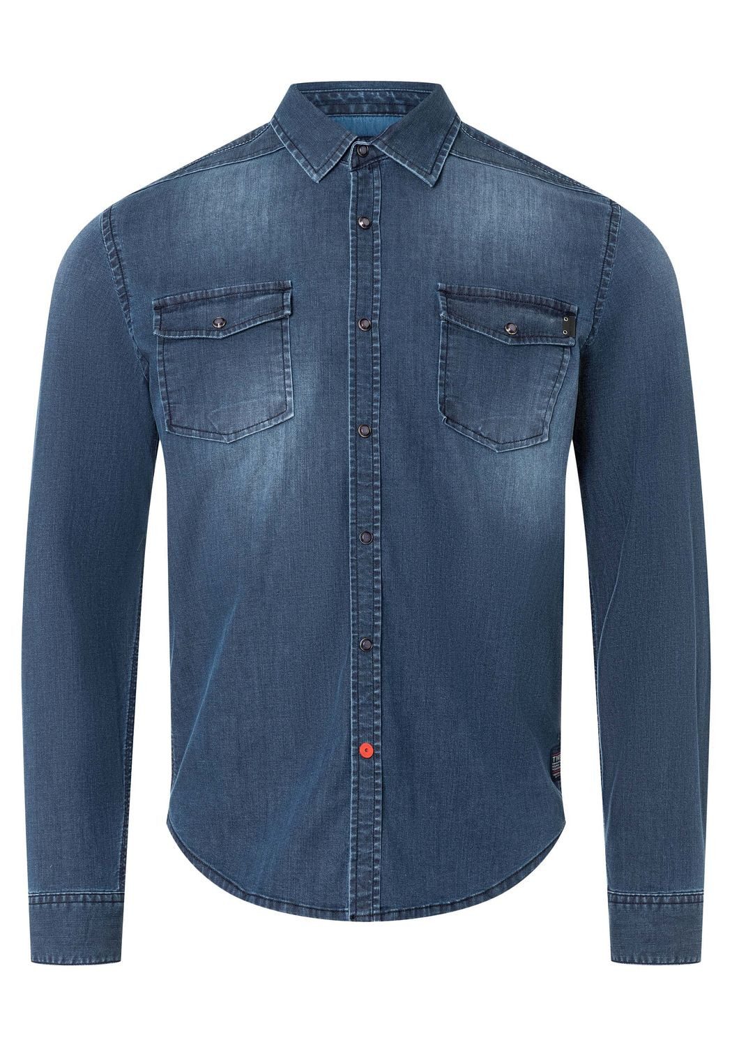 TIMEZONE Langarmhemd STRETCH DENIM (1-tlg)