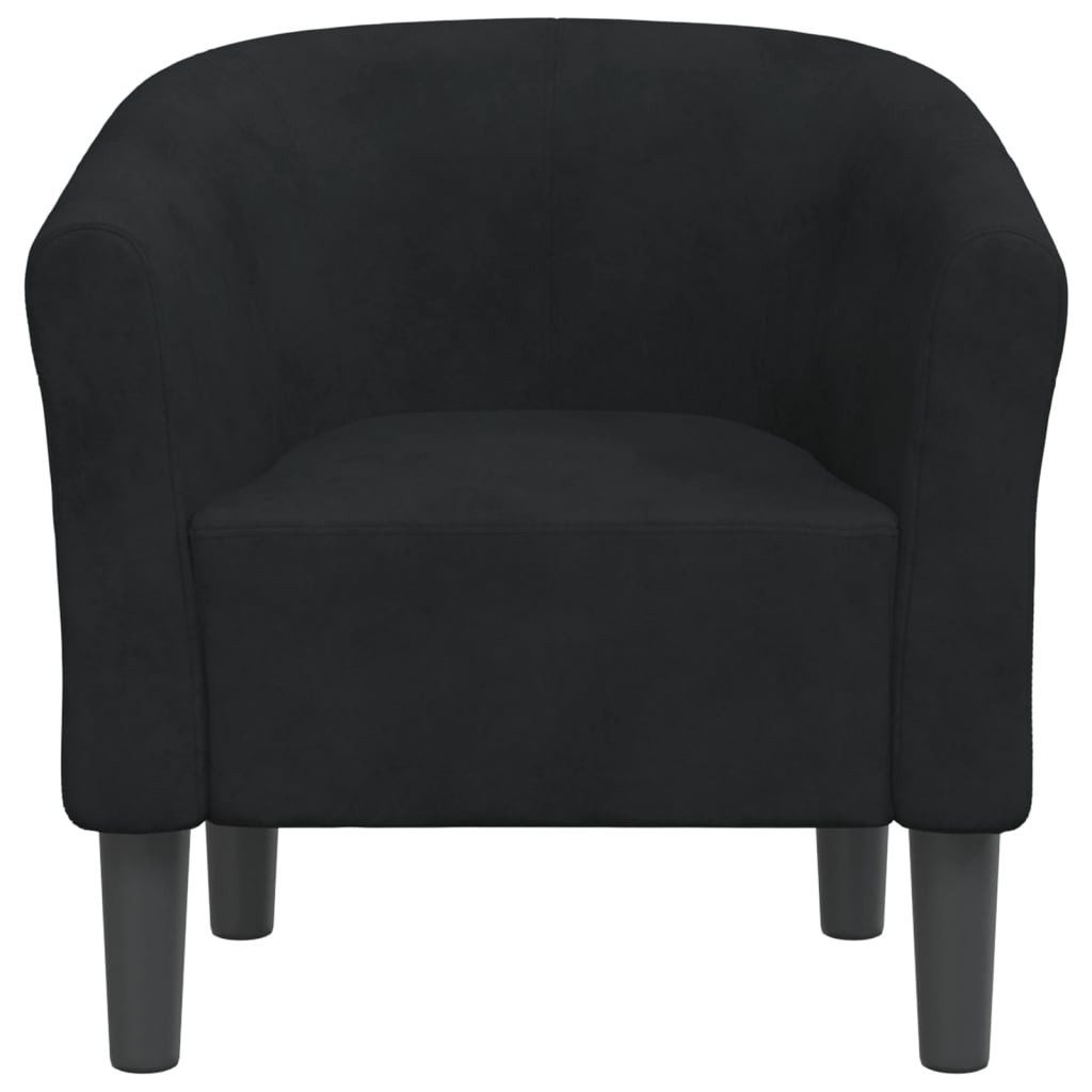 furnicato Cocktailsessel Moderner Clubsessel Samt Schwarz 70 x 56 x 68 cm mit (1-St)