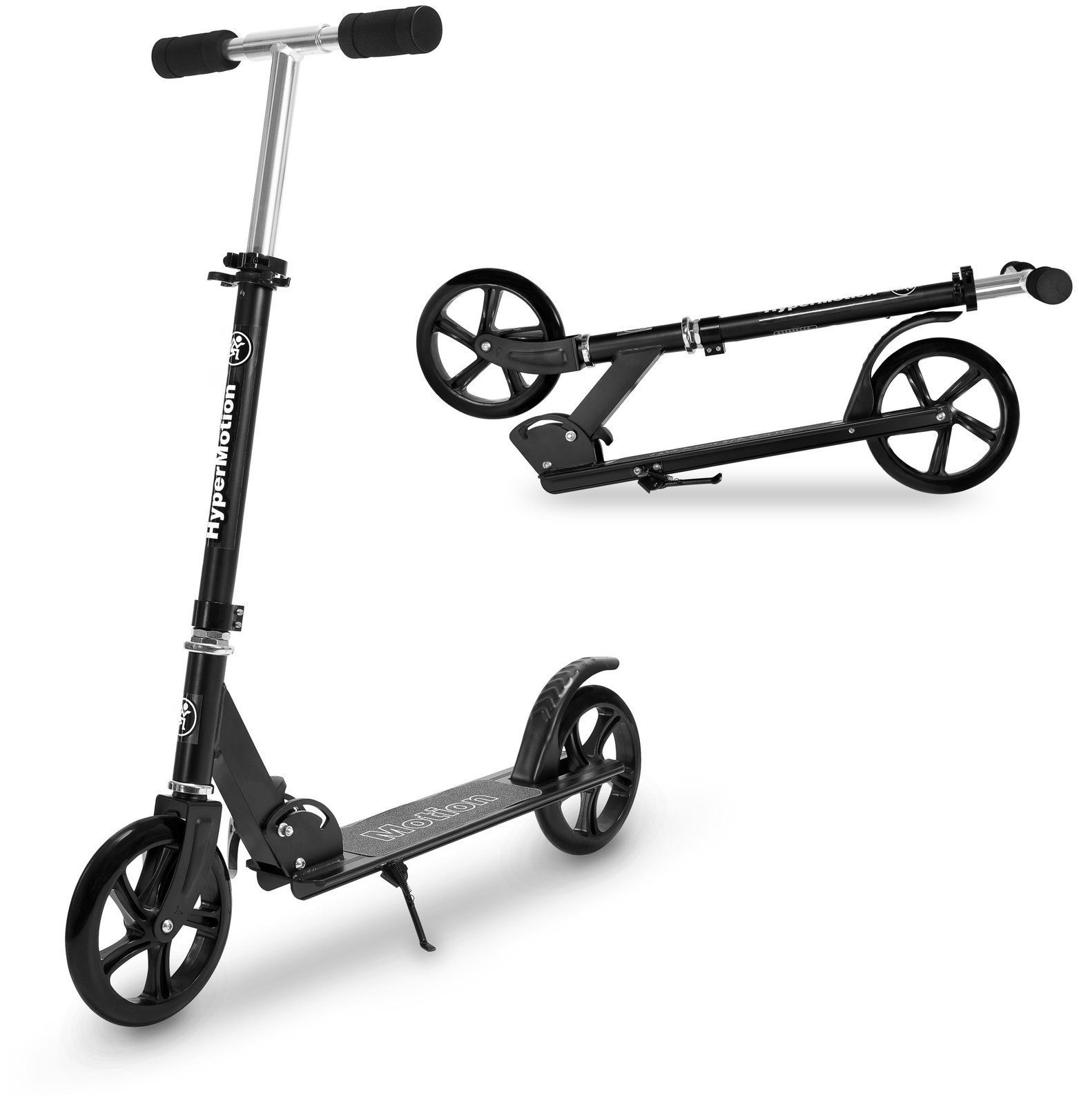 HyperMotion Scooter ROCKSTER Tretroller – schwarz, 0 km/h