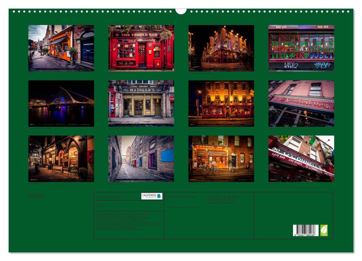 Thumbnail - CALVENDO Wandkalender Dublin (Wandkalender 2026 DIN A2 quer), CALVENDO Monatskalender