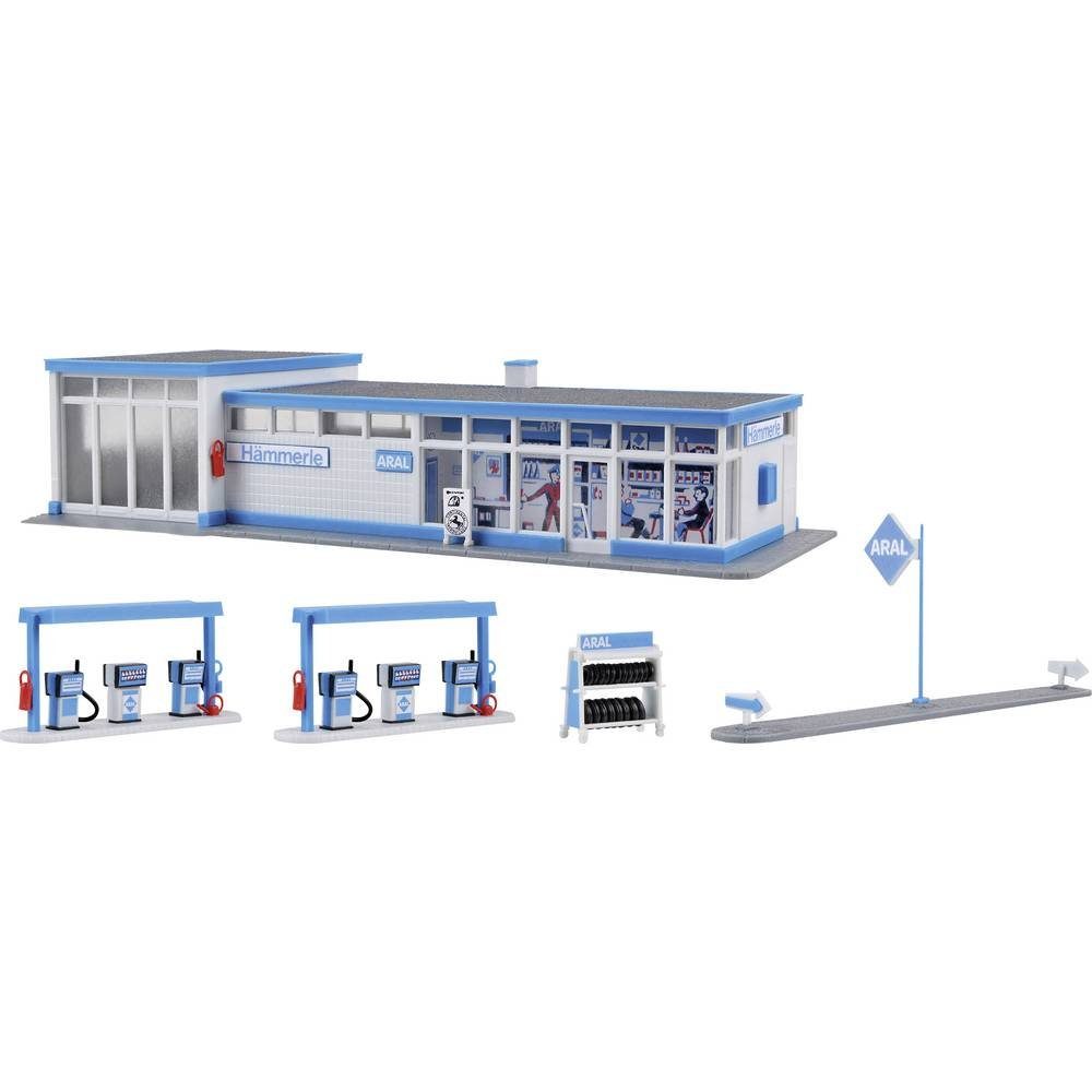 Modelleisenbahn-Gebäude H0 ARAL Tankstelle