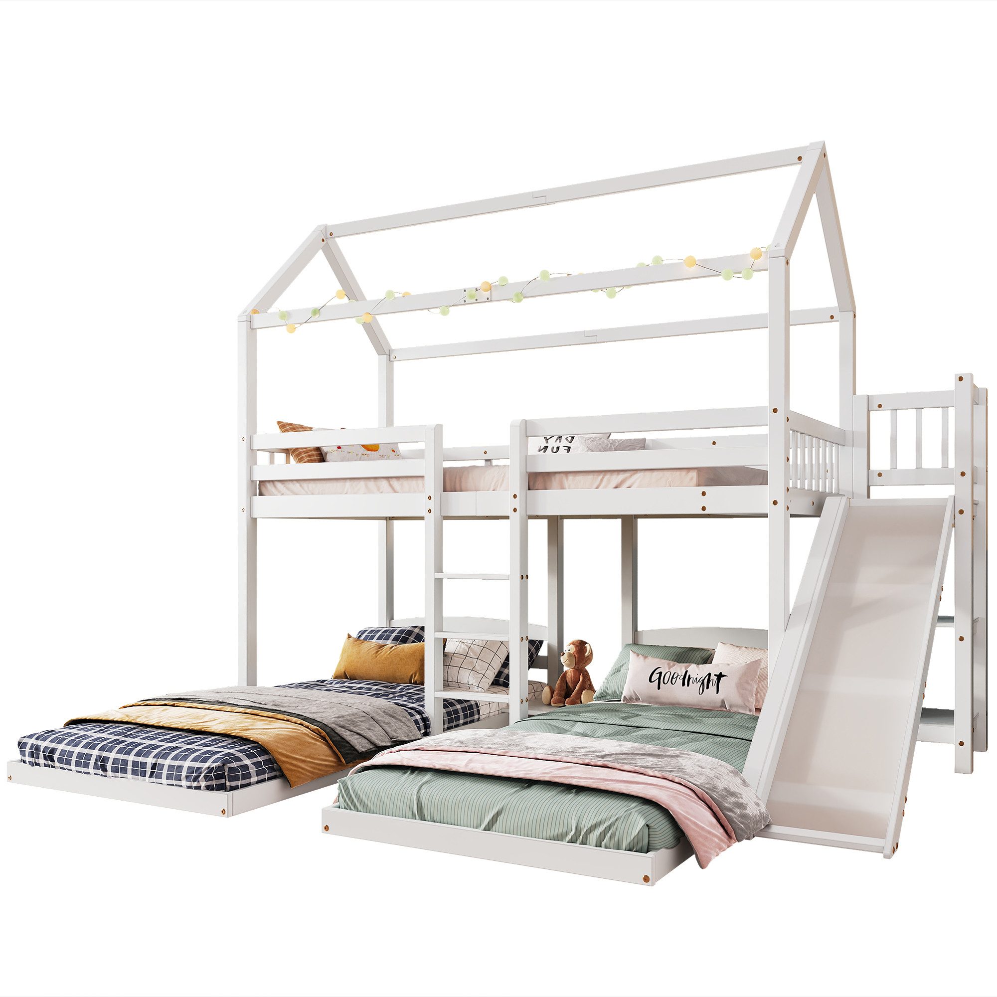 Flieks Etagenbett, Kinderbett Dreierbett 90x200cm mit günstig online kaufen