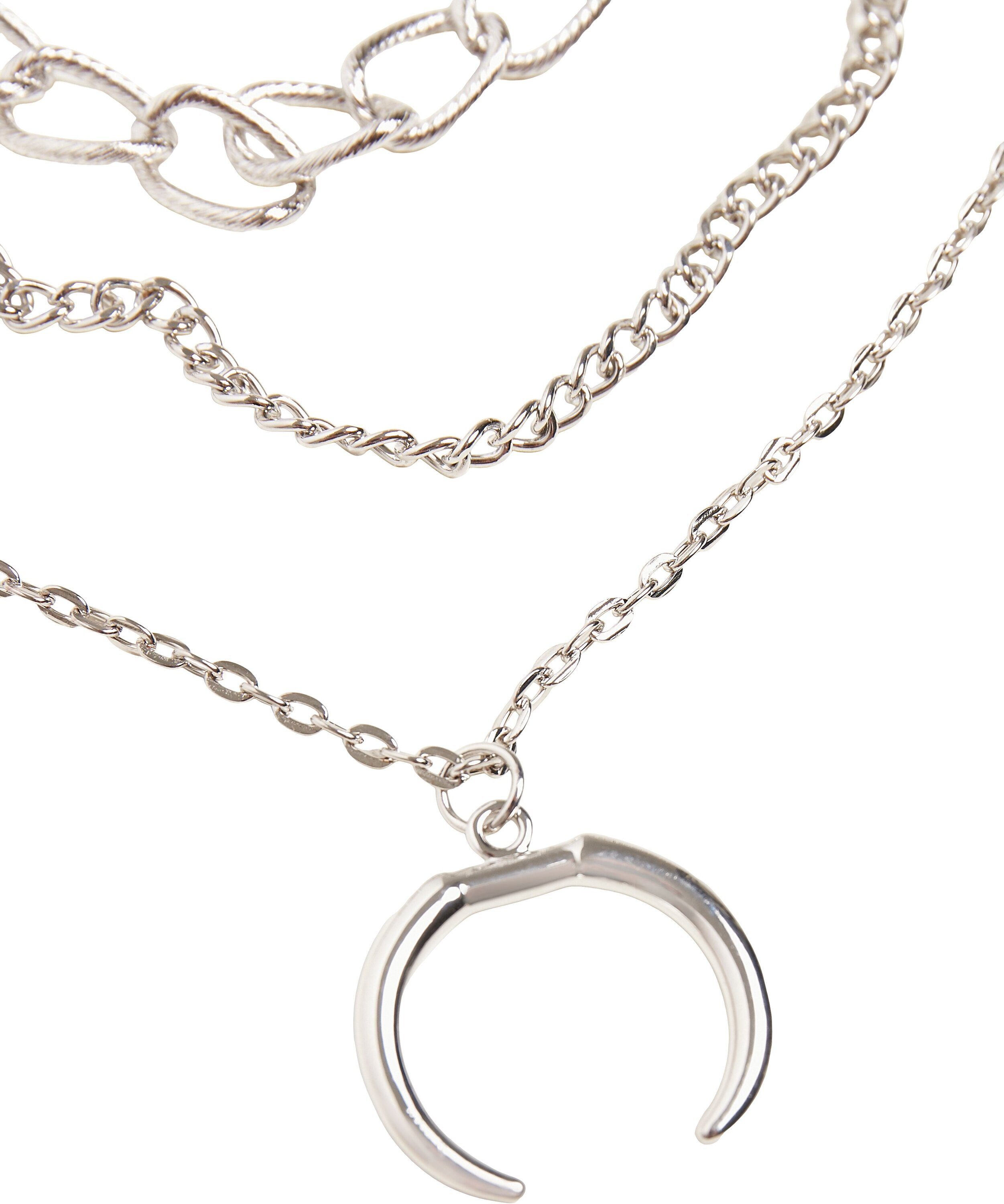 URBAN CLASSICS Edelstahlkette Accessoires Open Ring Layering Necklace, Für  ein perfektes Gefühl von Komfort und Stil