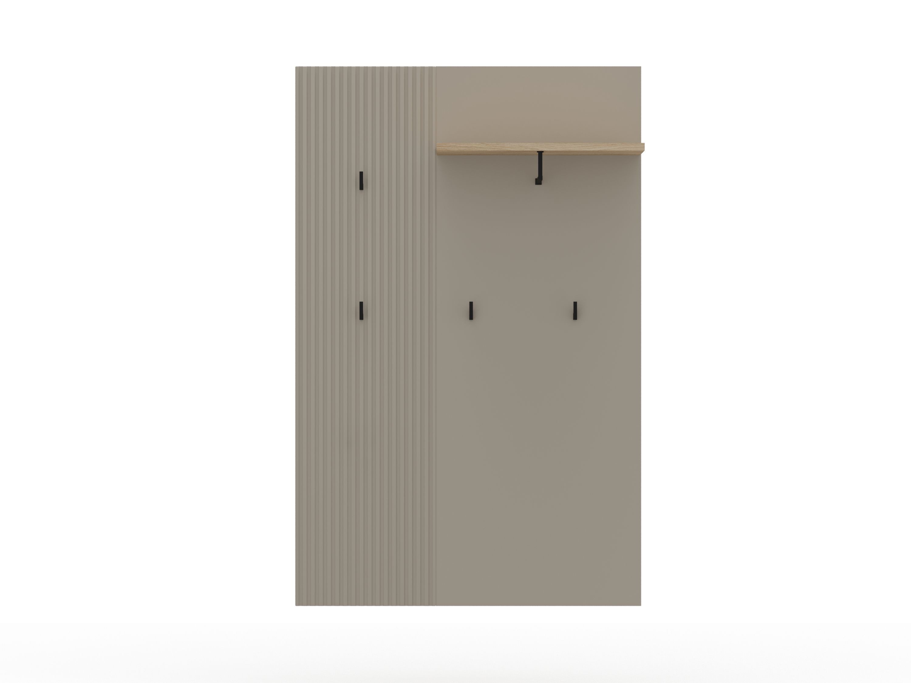trendteam Garderobenpaneel, Mit Ablage in Cashmere & Silverjack Eiche Dekor 85x133x26 cm