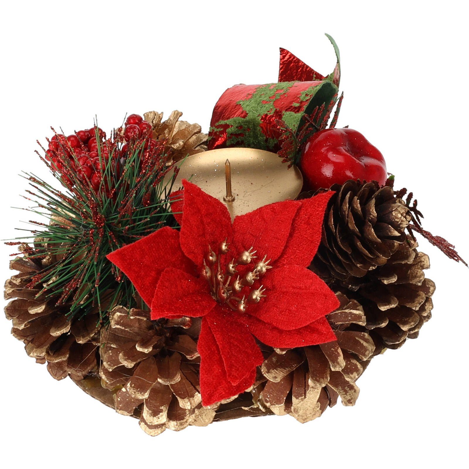 Home & styling collection Adventskranz Adventskranz mit Zapfen, Kerzenhalter, 15 cm