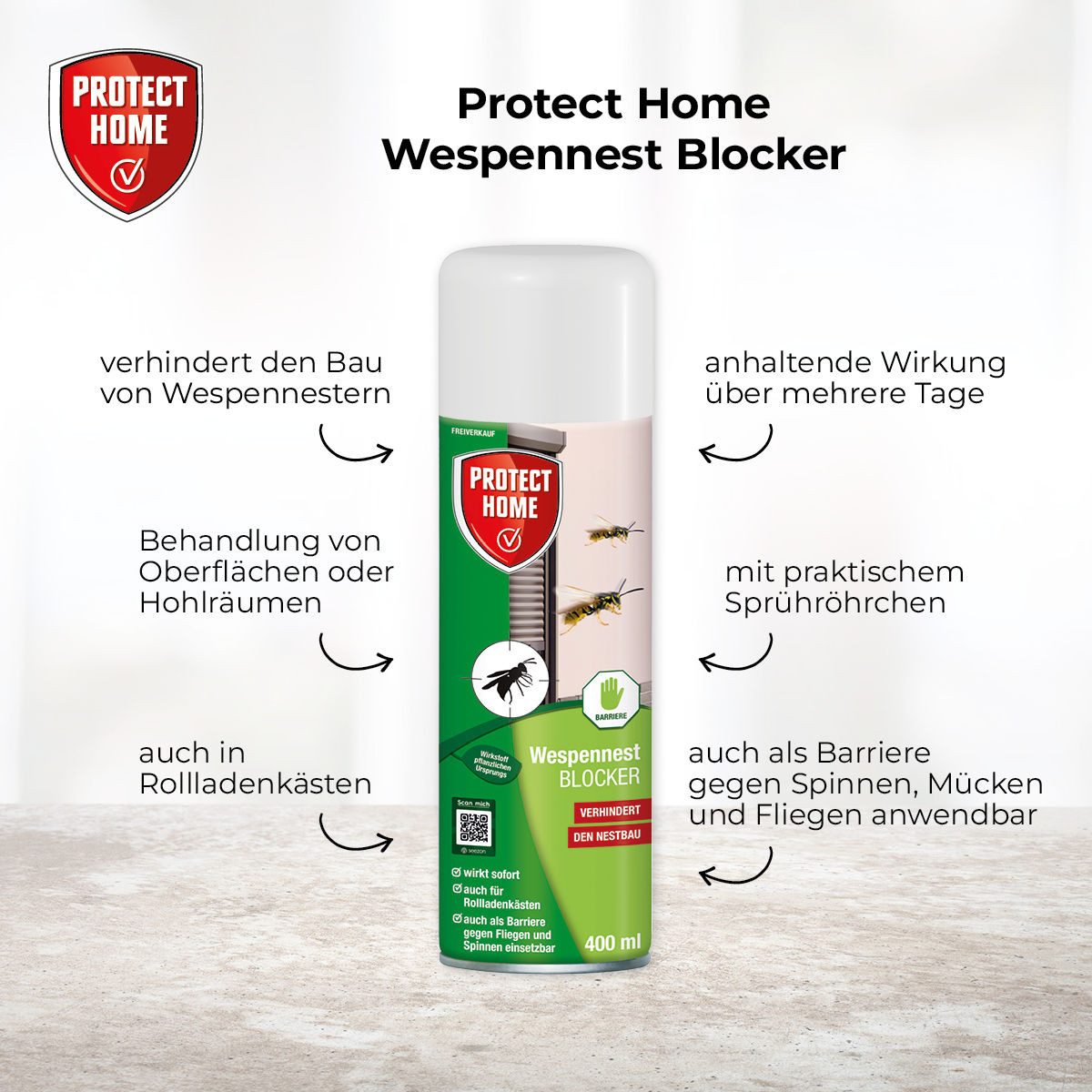 Protect Home Insektenspray Wespennest Blocker, 400 ml, 400 ml