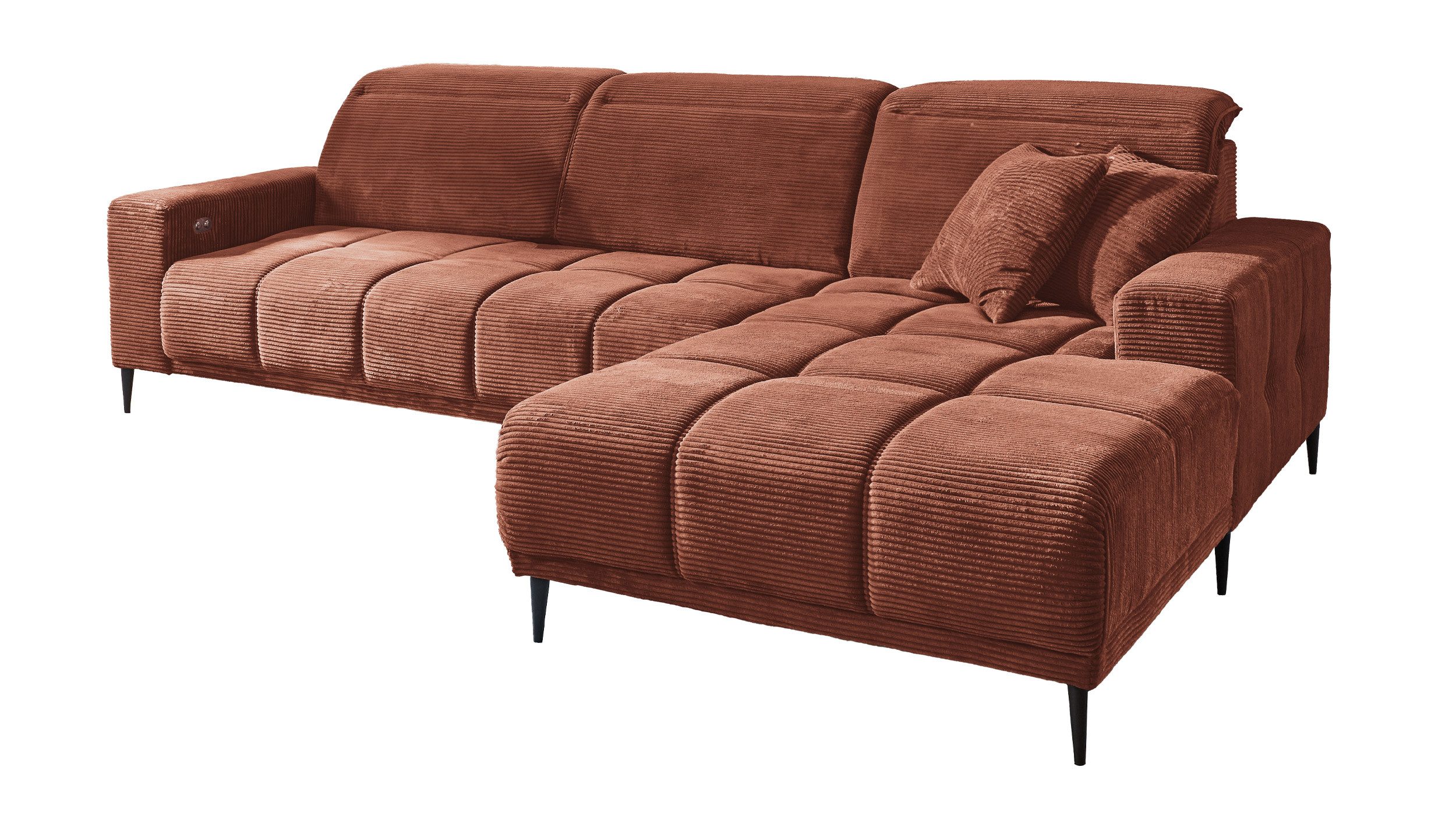 Massivart® Ecksofa MARISOL Cord grau, beige, günstig online kaufen