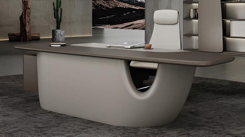 Xlmoebel Schreibtisch Exklusiver Schreibtisch für Chefs mit ergonomischem Stuhl im (Schreibtisch mit Stuhl, inkl. Stuhl), Made in Europa