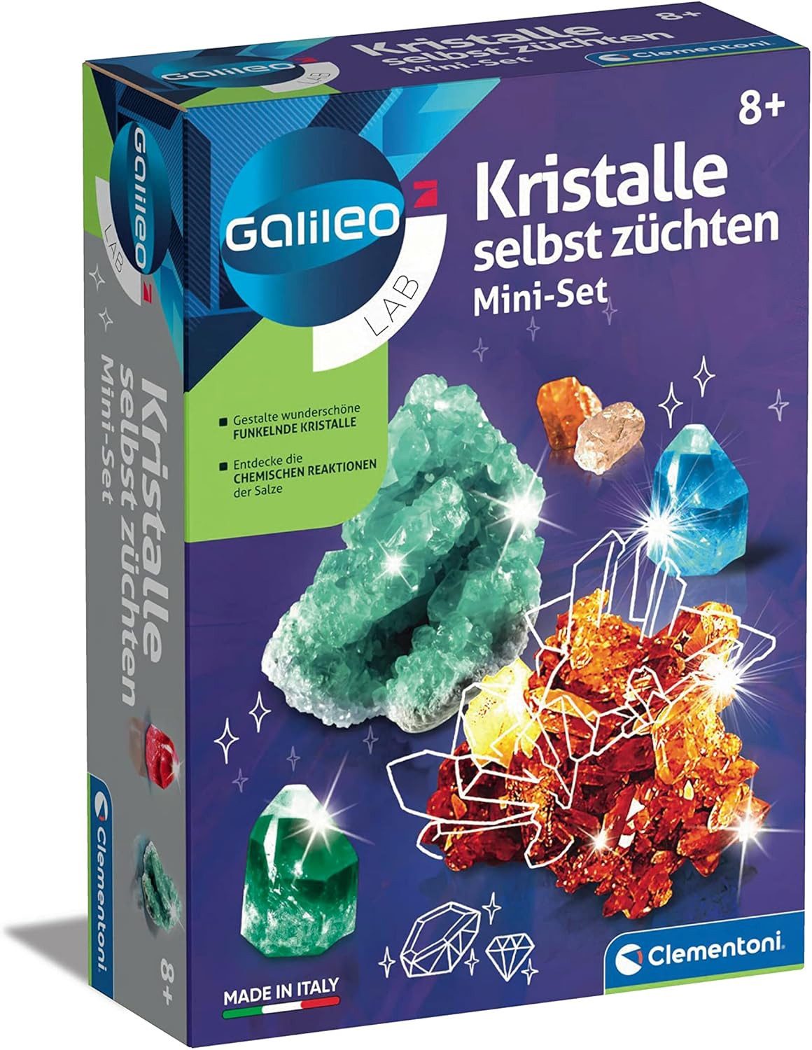 Clementoni® Experimentierkasten Clementoni 69936 - Galileo Lab Kristalle selbst züchten Mini-Set