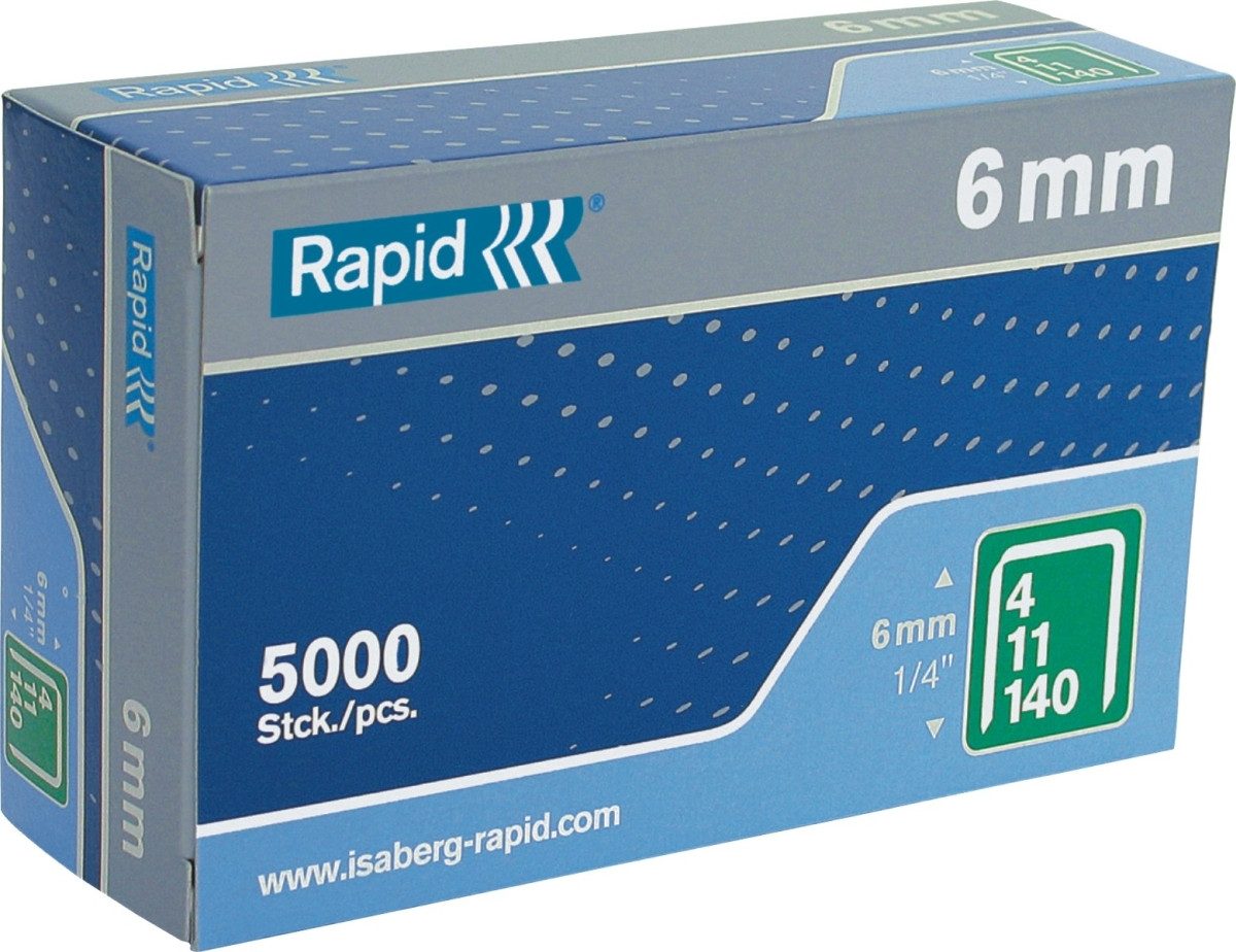 Rapid Heftklammer Tackerklammern Nr. 140 6mm verzinkt VE=5000 Stück