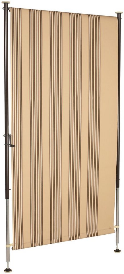 Thumbnail - Angerer Freizeitmöbel Klemm-Senkrechtmarkise beige/braun, BxH: 150x225 cm