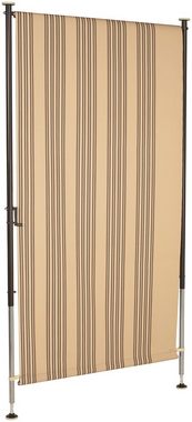 Angerer Freizeitmöbel Klemm-Senkrechtmarkise beige/braun, BxH: 150x225 cm