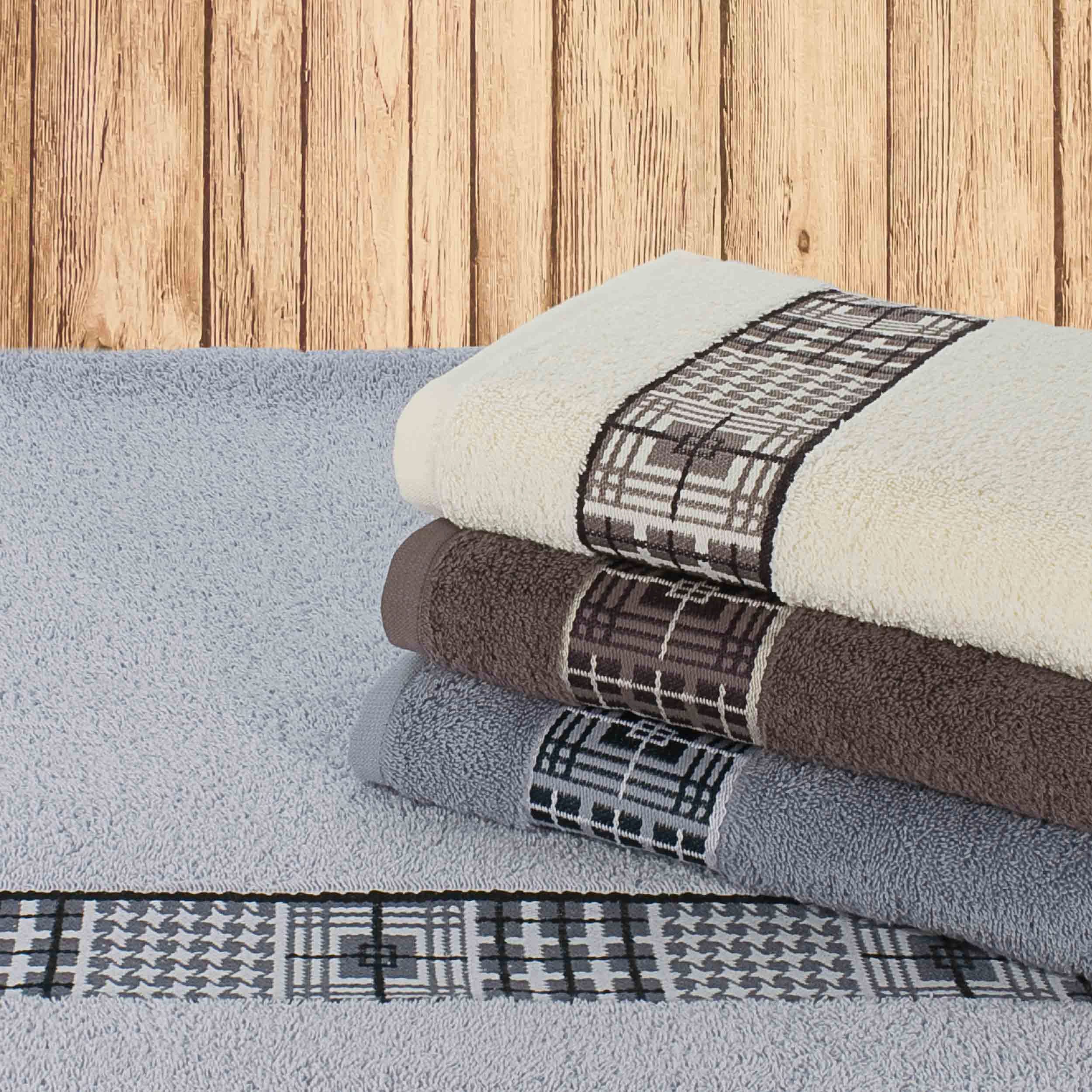 Möve for frottana Badetuch Fjord, Walkfrottier (1-St), mit tollem Uni Karo