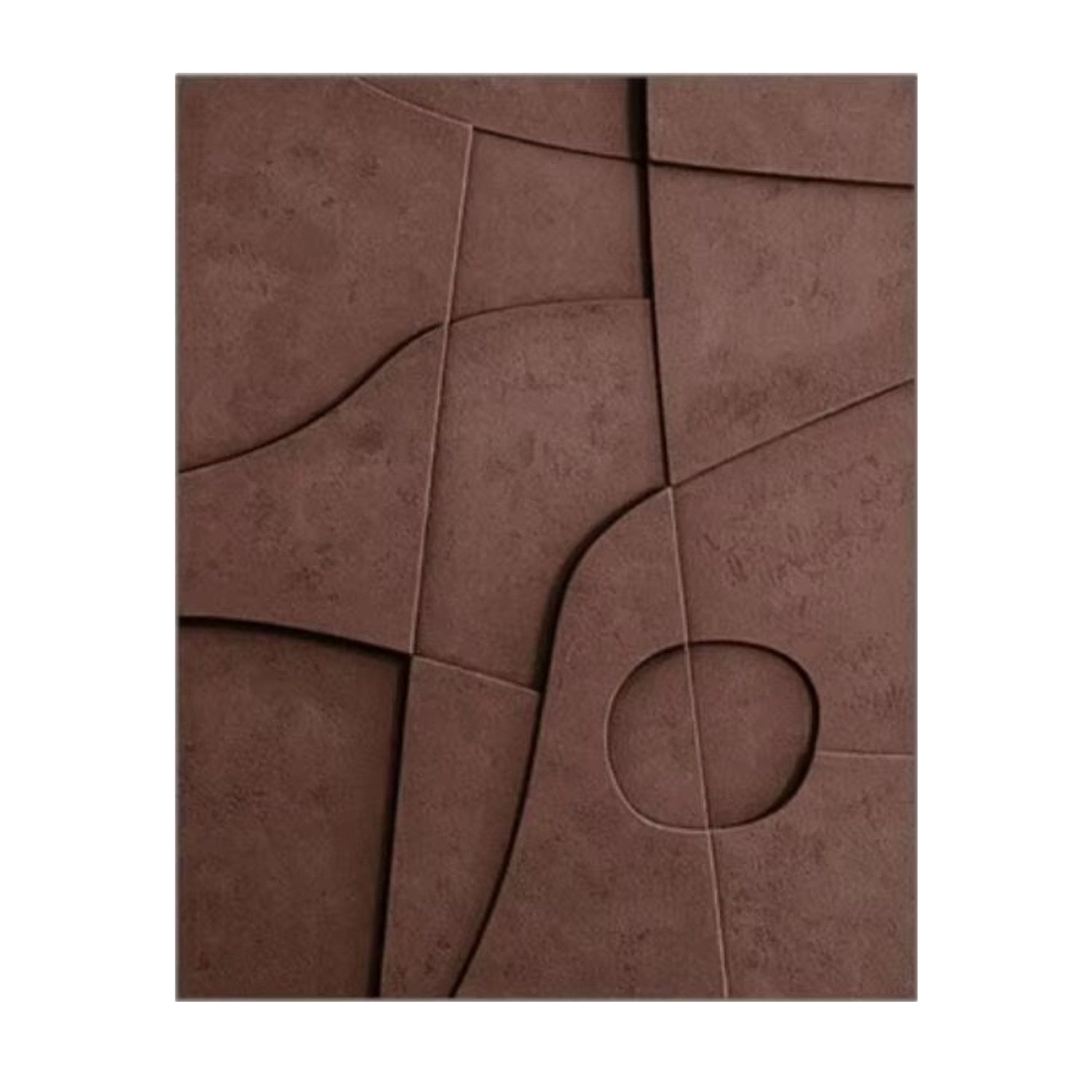 TPFLiving Kunstdruck OHNE RAHMEN, Nordic Art - Gemetrische und abstrakte Formen mit 3D Wirkung - (Leinwandbild XXL), Farben: Farben: Schwarz, grau, braun, beige - Größe: 20x30cm