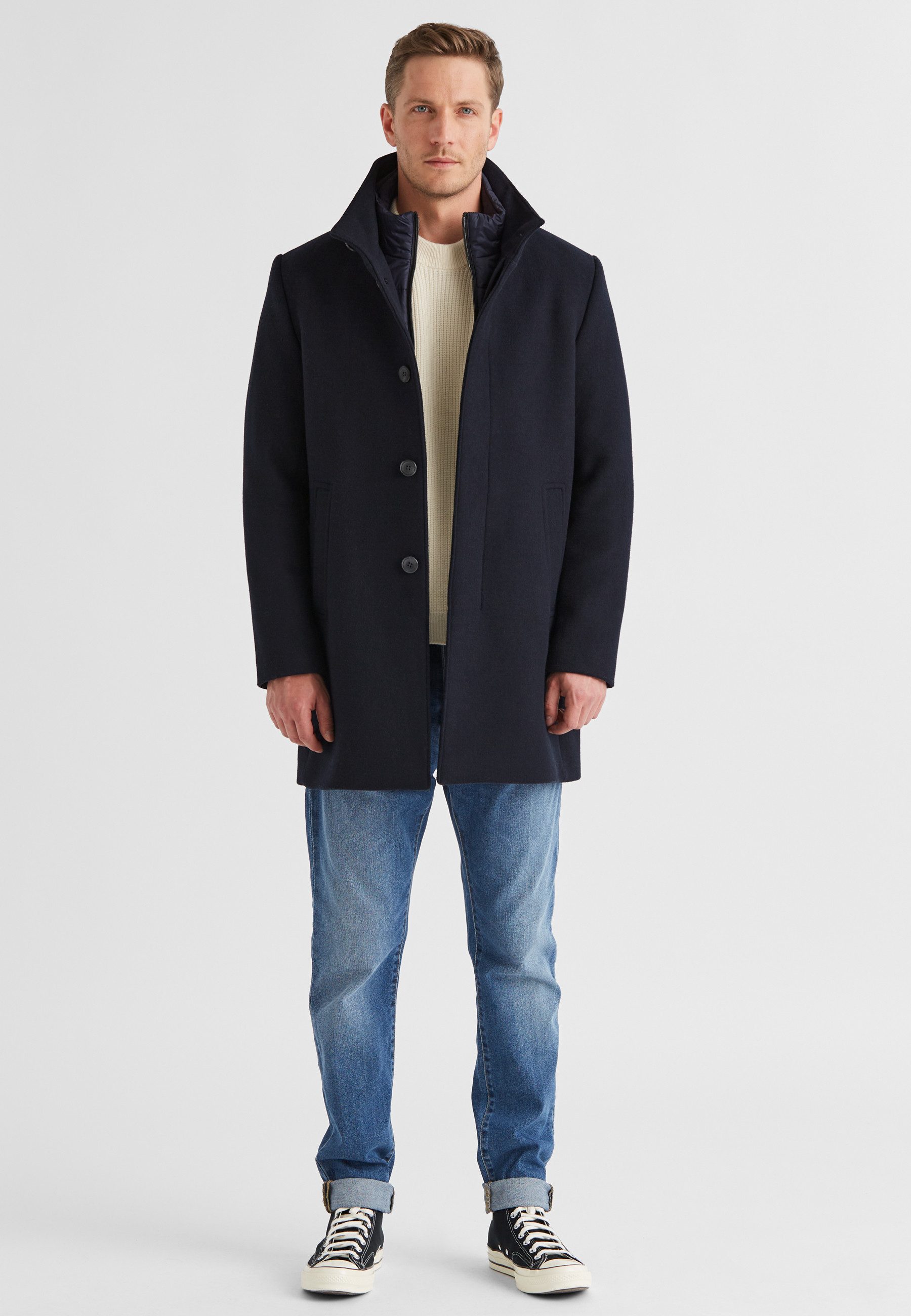 Milestone Kurzmantel MSLancaster Herren Jacke Mantel kurz normale Passform günstig online kaufen