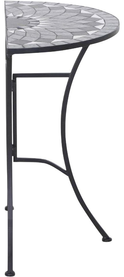 Siena Garden Gartentisch Como, Stahlgestell in matt schwarz, Tischplatte in Mosaikoptik