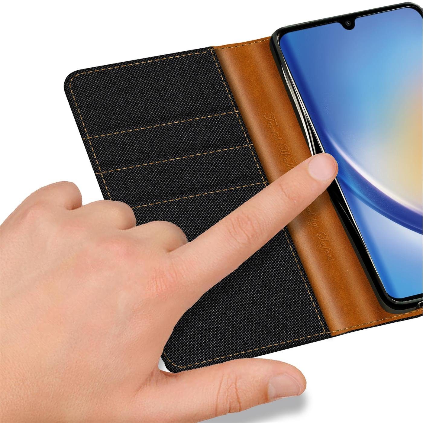CoolGadget Handyhülle Flip Case Wallet Cover Book Tasche für Samsung Galaxy A25 5G 6,5 Zoll, Handy Tasche mit Kartenfach Book Schutzhülle – Bild 4 von 5