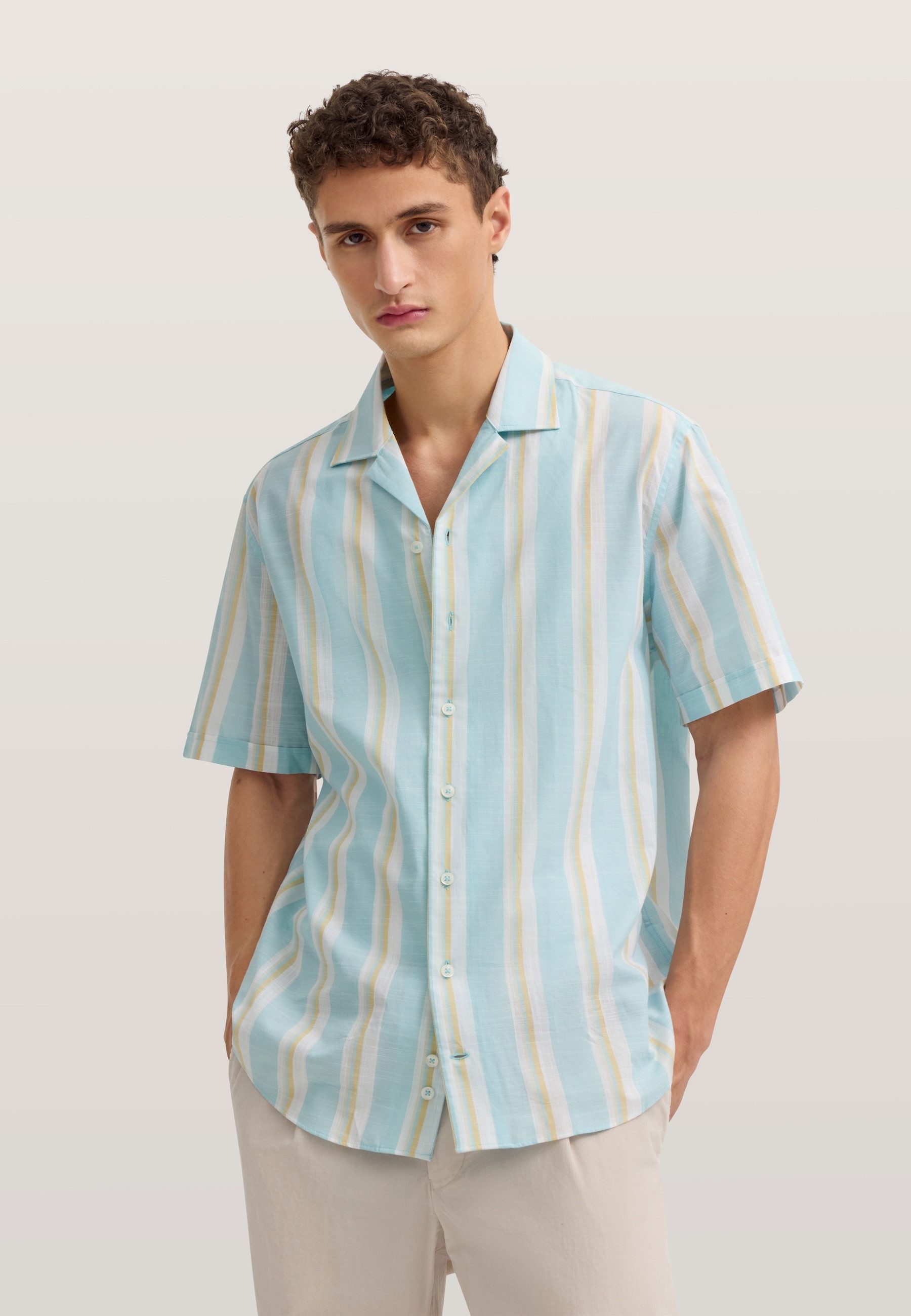 bugatti Kurzarmhemd Modern Fit aus reiner Baumwolle