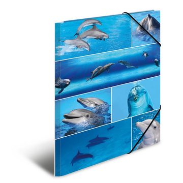 HERMA Organisationsmappe Sammelmappe DIN A3 Karton Tiere Delfine